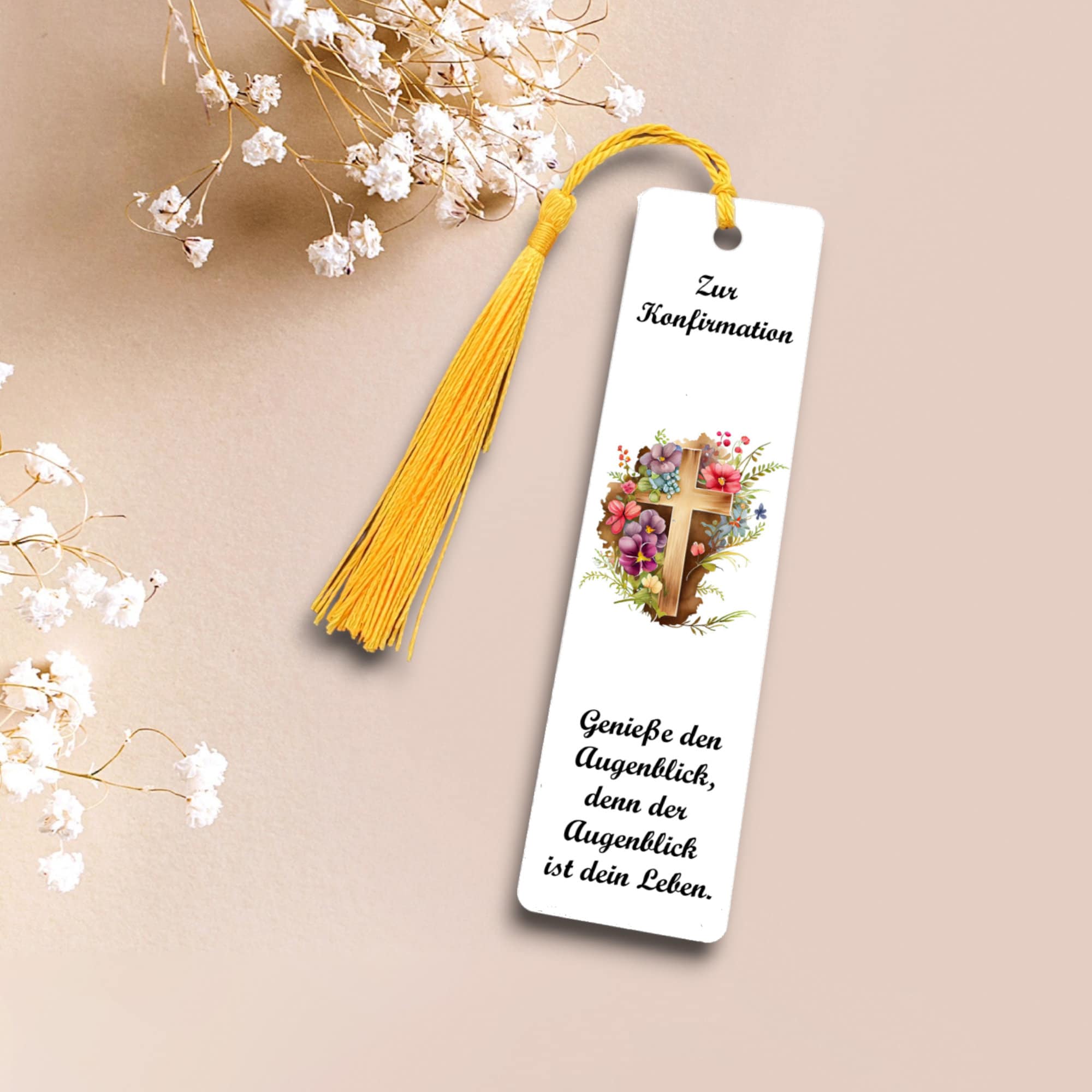 Lesezeichen aus Aluminium Geschenk zur Konfirmation für Gesangsbuch Bibel Bücher Bookmark  #LEALU