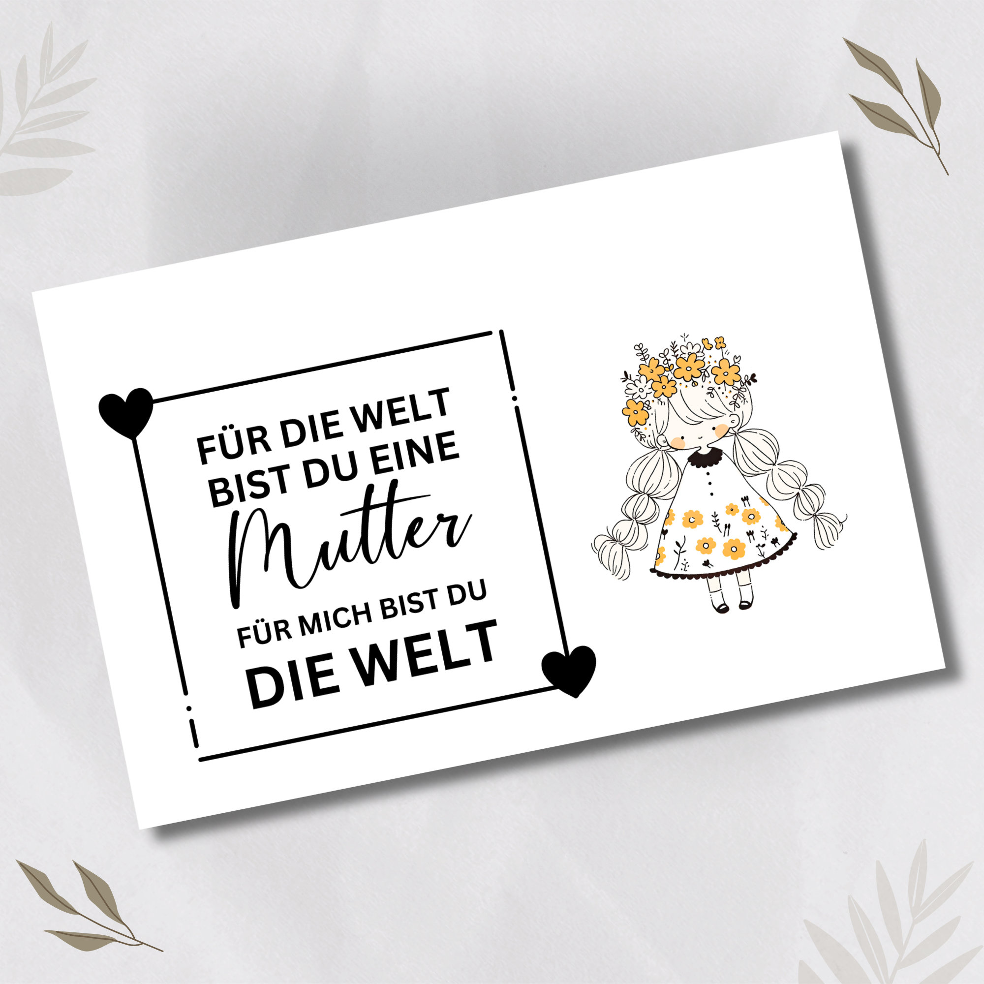 Postkarte, Grußkarte, Karte zum Muttertag, Muttertagskarte, Mama Karte, Grußkarte Muttertag, Geburtstag Mama  #PLS