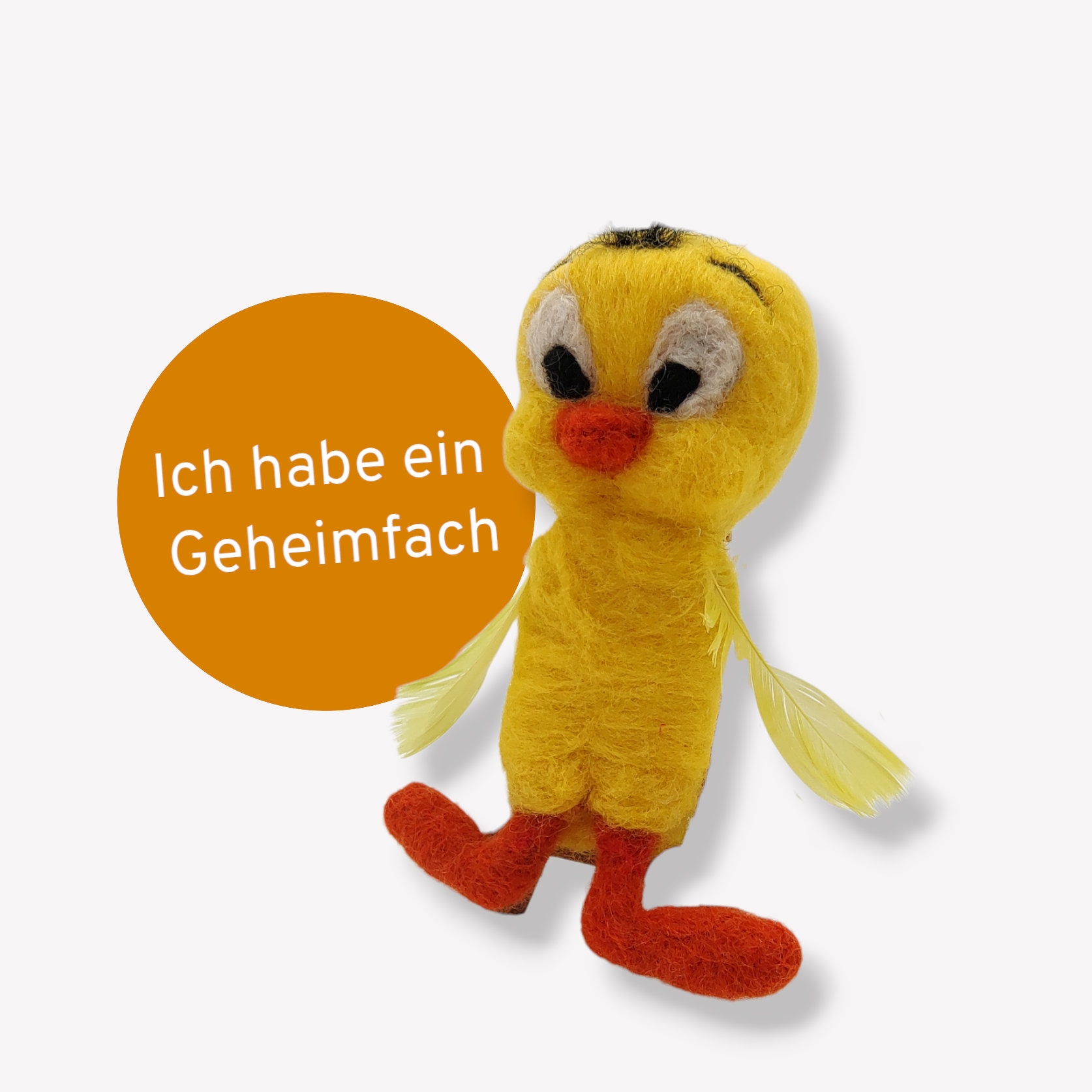 Vögelchen mit Geheimfach - Streichholzschachtel gefilzt zu einem Vogel