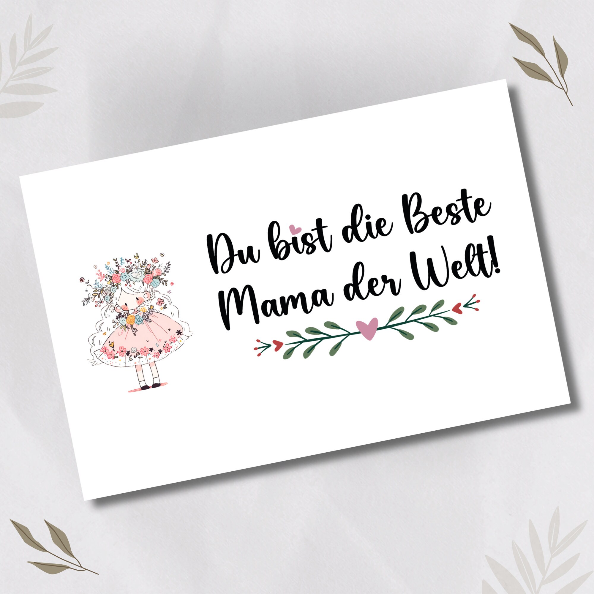 Postkarte, Grußkarte, Karte zum Muttertag, Muttertagskarte, Mama Karte, Grußkarte Muttertag, Geburtstag Mama  #PLS