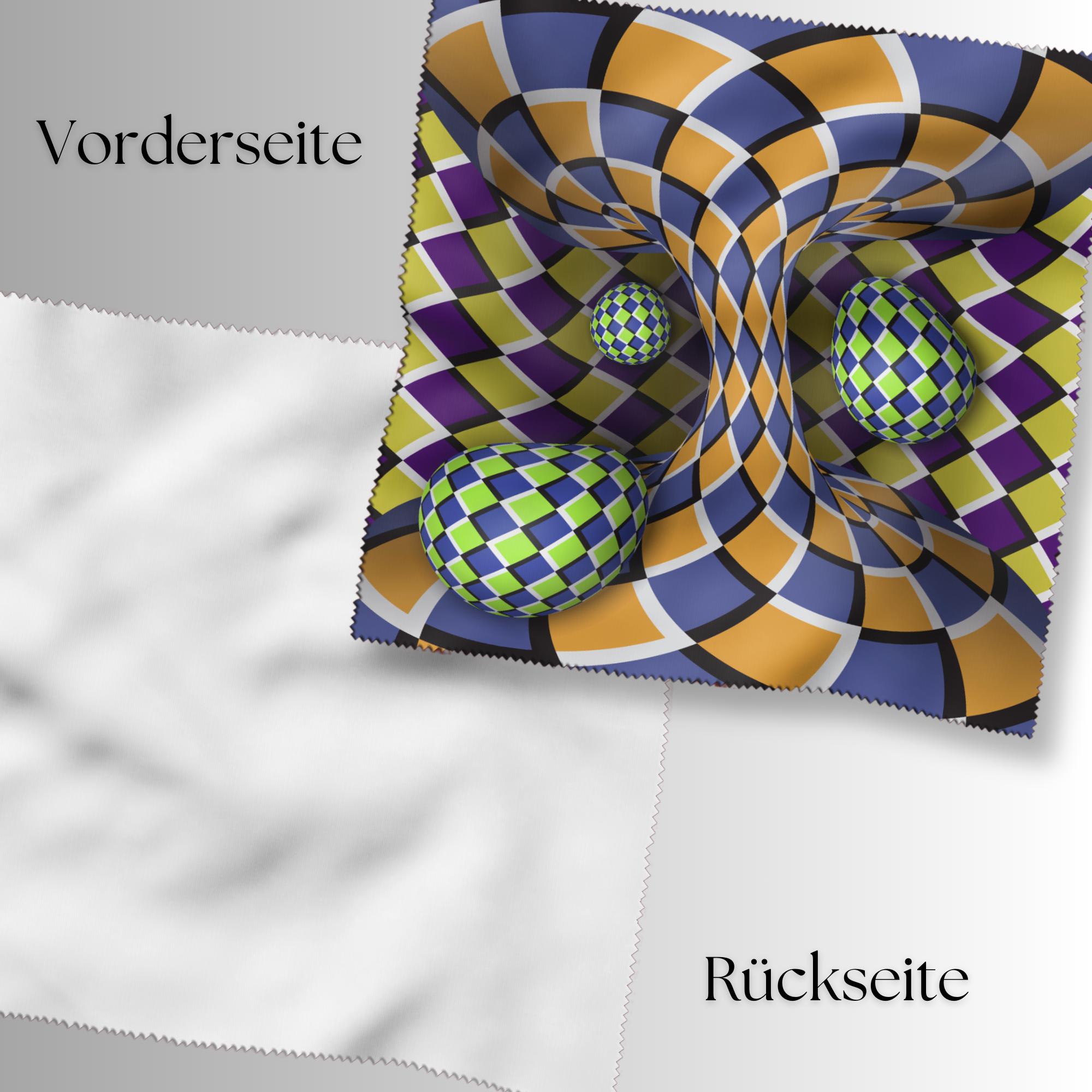 Brillenputztuch Optische Täuschung bedrucktes Mikrofasertuch für Brille Sonnenbrille Displays Handyputztuch Brillentuch Mikrofaser #AL72