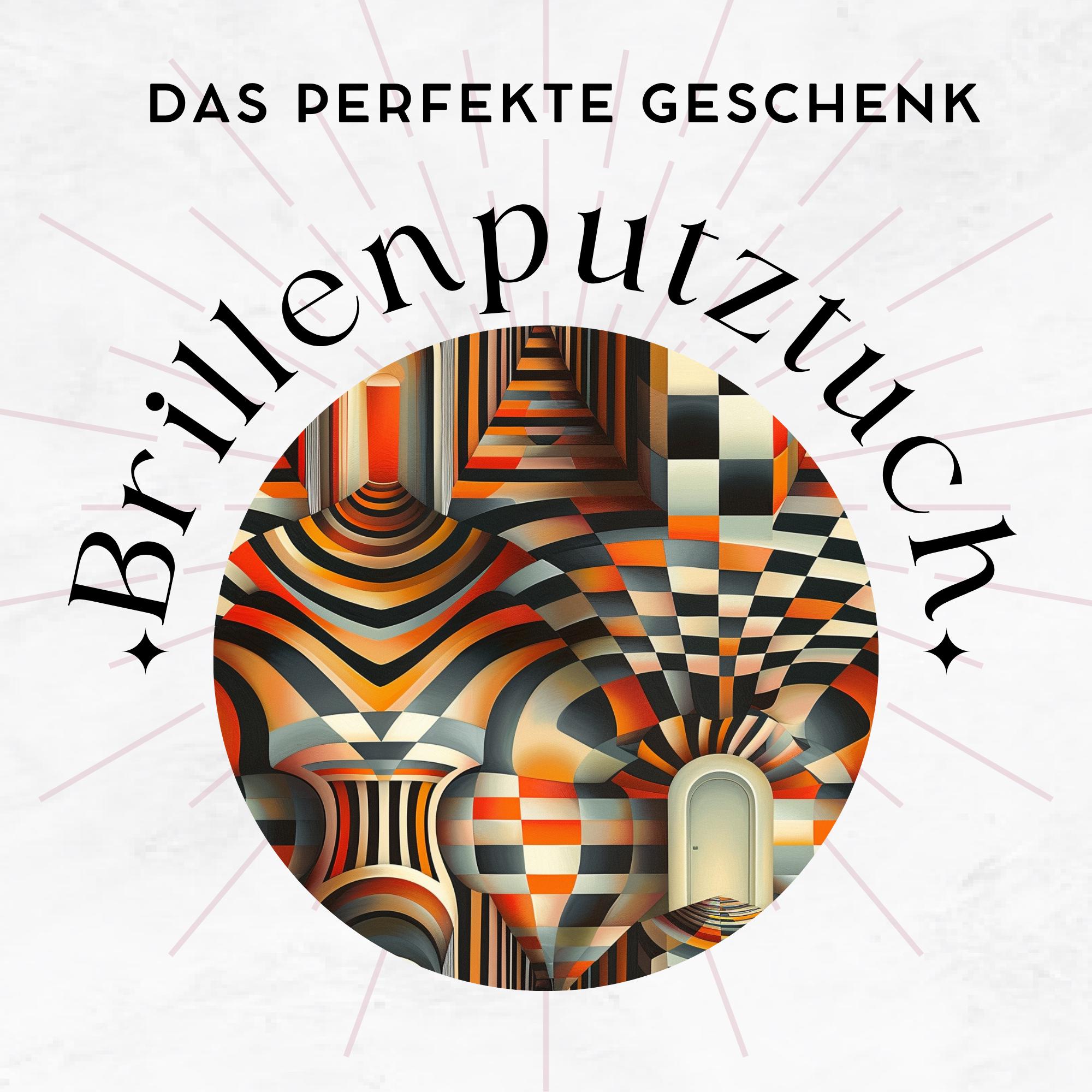 Brillenputztuch Op-Art bedrucktes Mikrofasertuch für Brille Sonnenbrille Displays Handyputztuch Brillentuch Mikrofaser #AL76