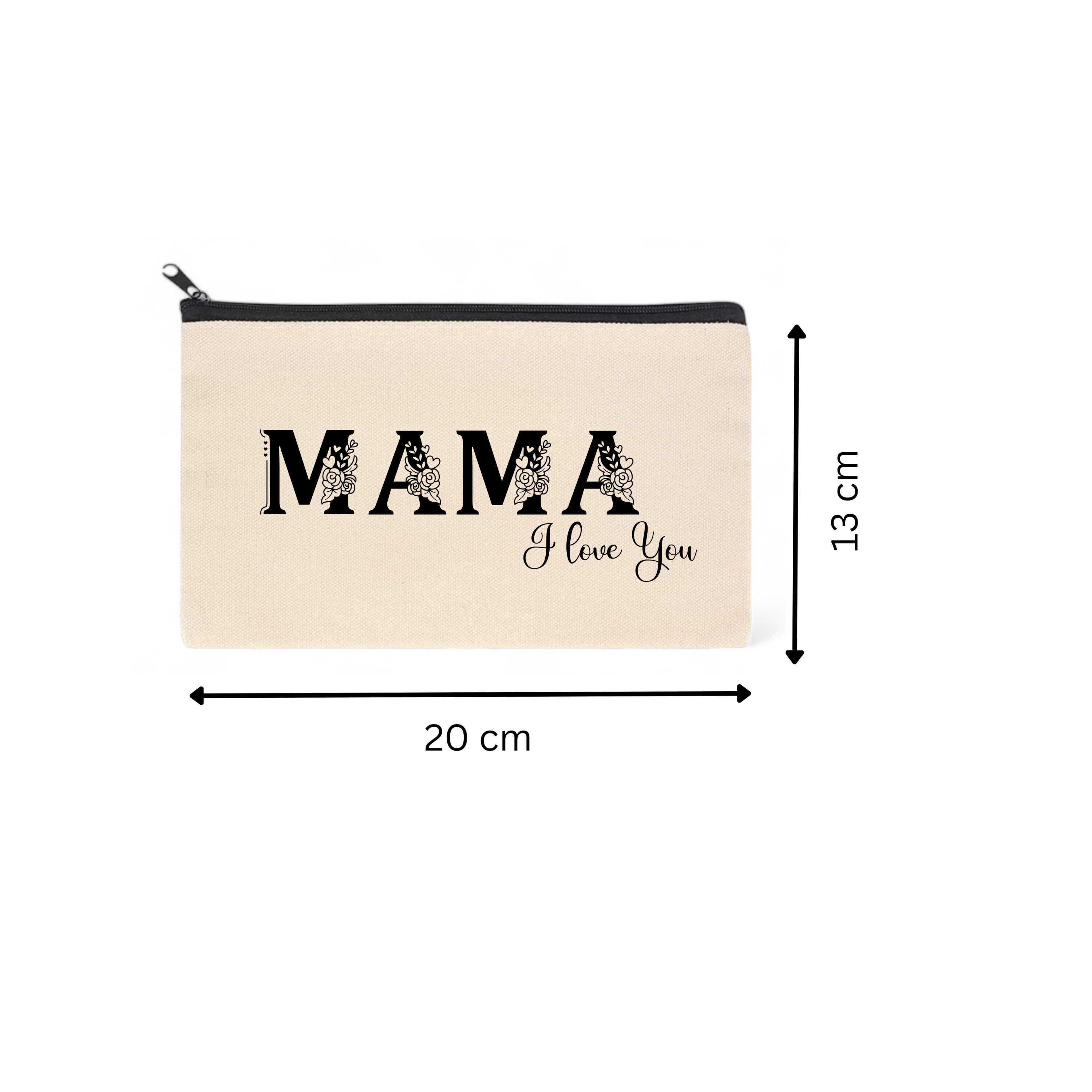 Federmäppchen, Mäppchen für Mama, Kosmetiktasche, kleiner Stoffbeutel mit Reißverschluss, Geschenk Muttertag #FMBAUB Federmäppchen, Mäppchen für Mama, Kosmetiktasche, kleiner Stoffbeutel mit Reißverschluss, Geschenk Muttertag #FMBAUB