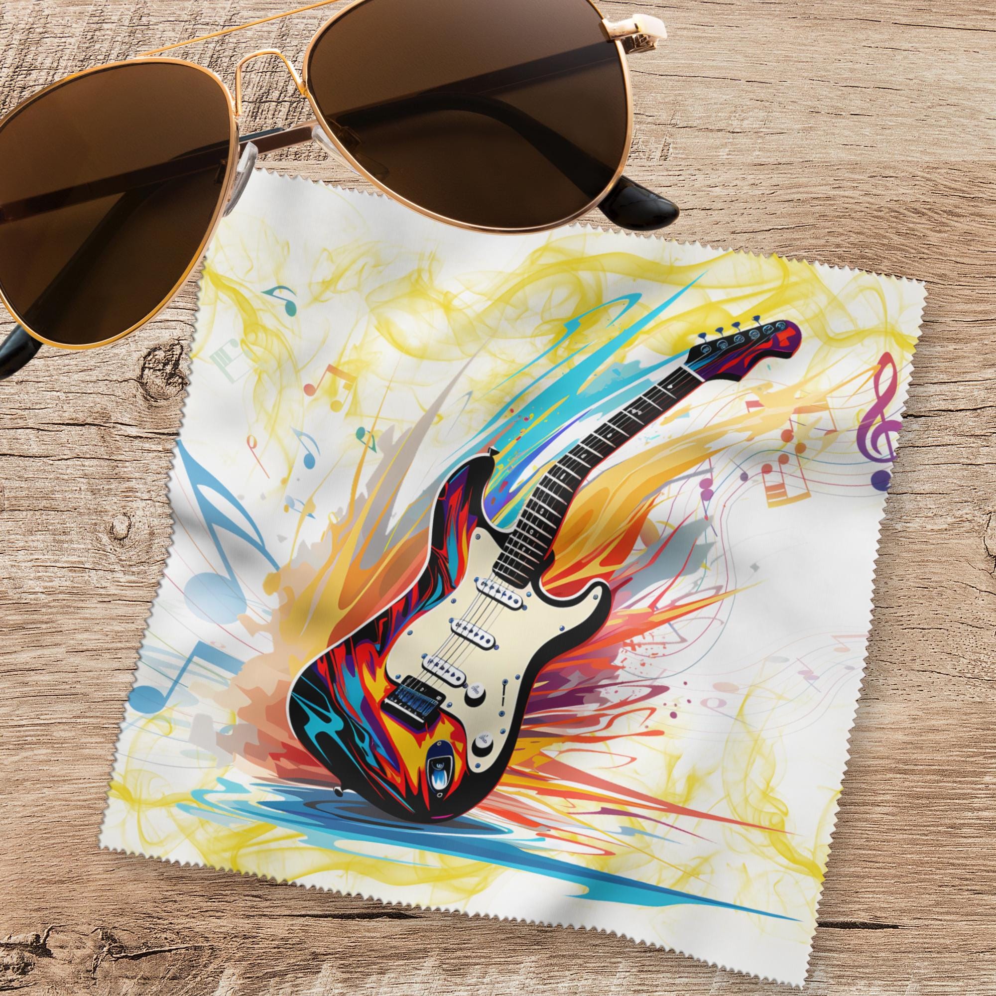 Brillenputztuch Musik Gitarre bedrucktes Microfasertuch Reinigungstuch für Sonnenbrille Display Bildschirm Kamera Objektiv Handy #BM Brillenputztuch Musik Gitarre bedrucktes Microfasertuch Reinigungstuch für Sonnenbrille Display Bildschirm Kamera Objektiv Handy #BM