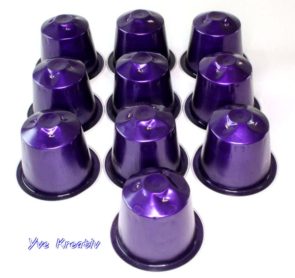 10 leere Kaffeekapseln Farbe : lila  #KNS