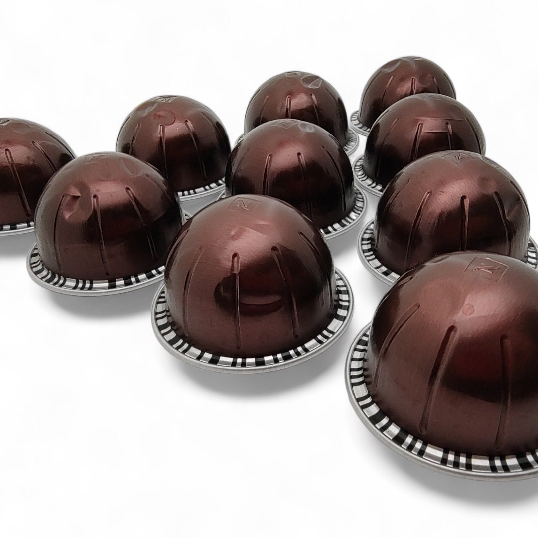 10 leere GROßE Kaffeekapseln Farbe : Braun  #KVS