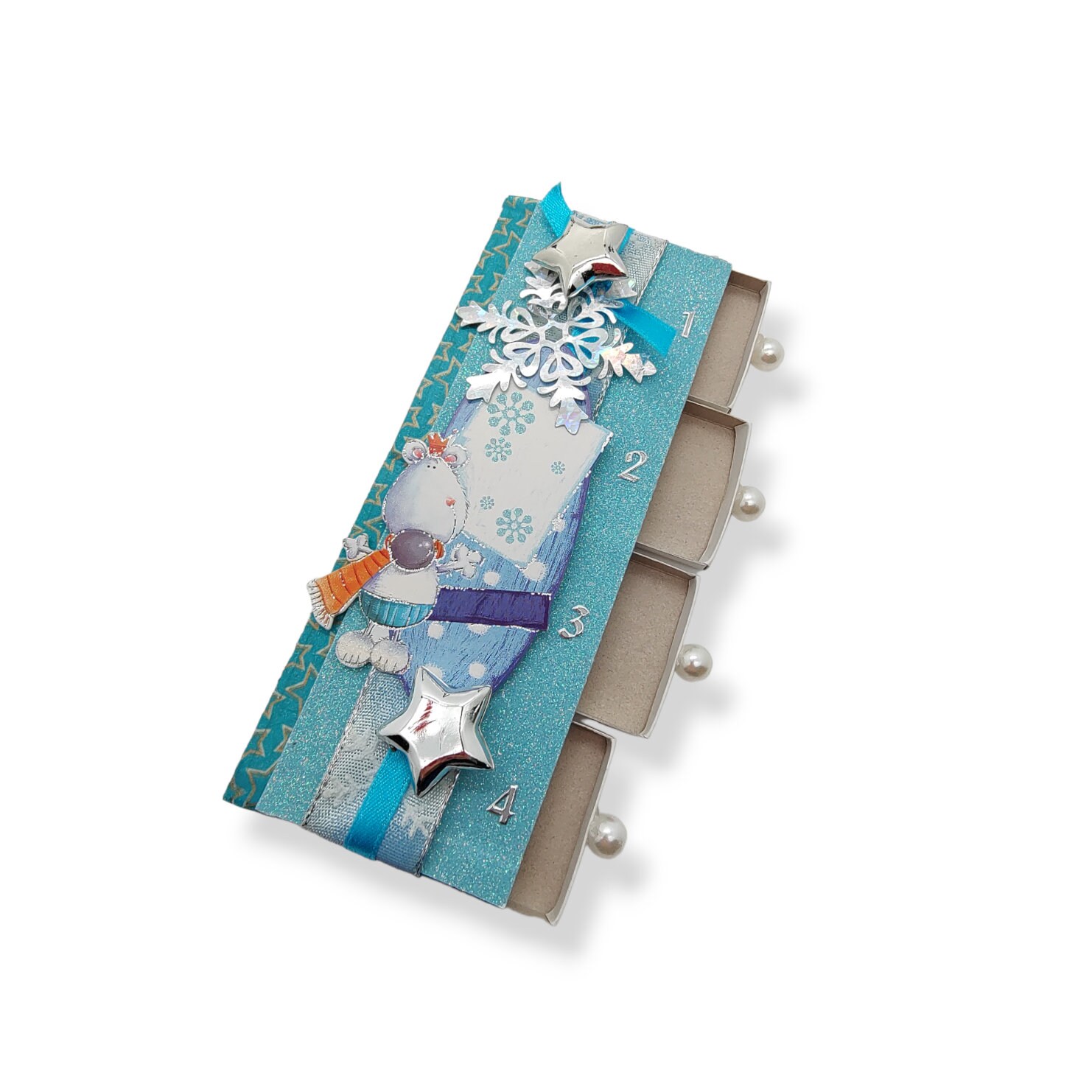 Adventskalender zum Befüllen aus 4 Streichholzschachteln