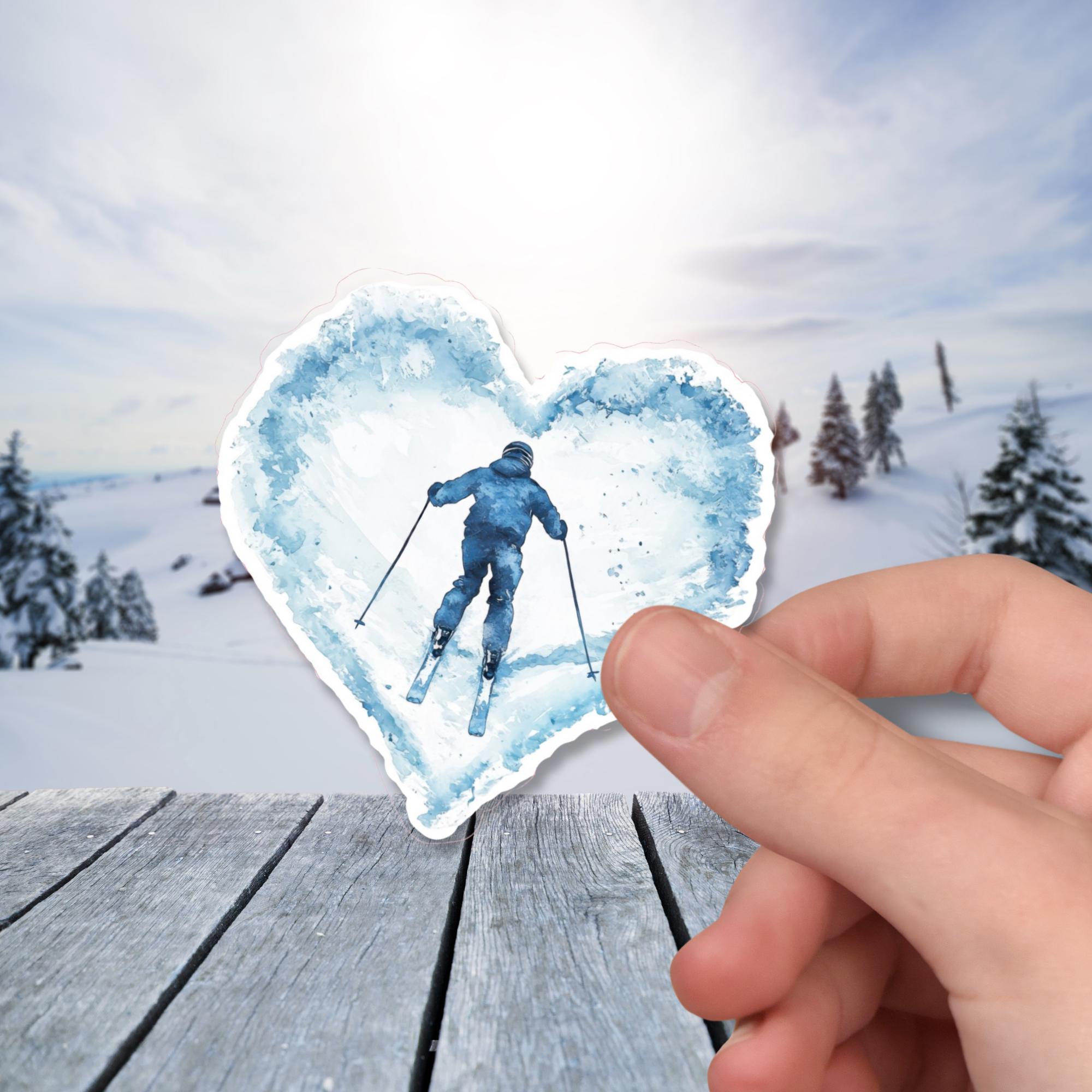 Kofferaufkleber, Aufkleber, Reiseaufkleber für Skiurlaub, großer Koffer Sticker  - 3 Aufkleber zur Auswahl in Weiß oder Transparent  #SEG8