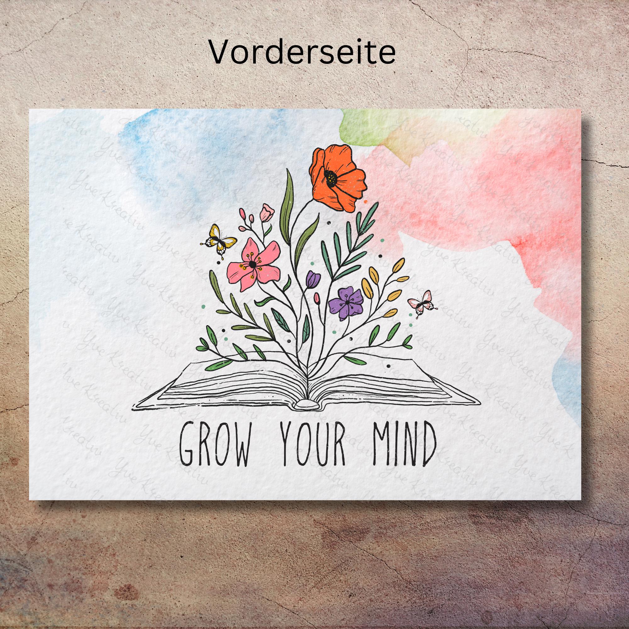 Postkarte, Grußkarte, Karte zum Geburtstag, Motivation, Aufmunterung I Blüten #PLS
