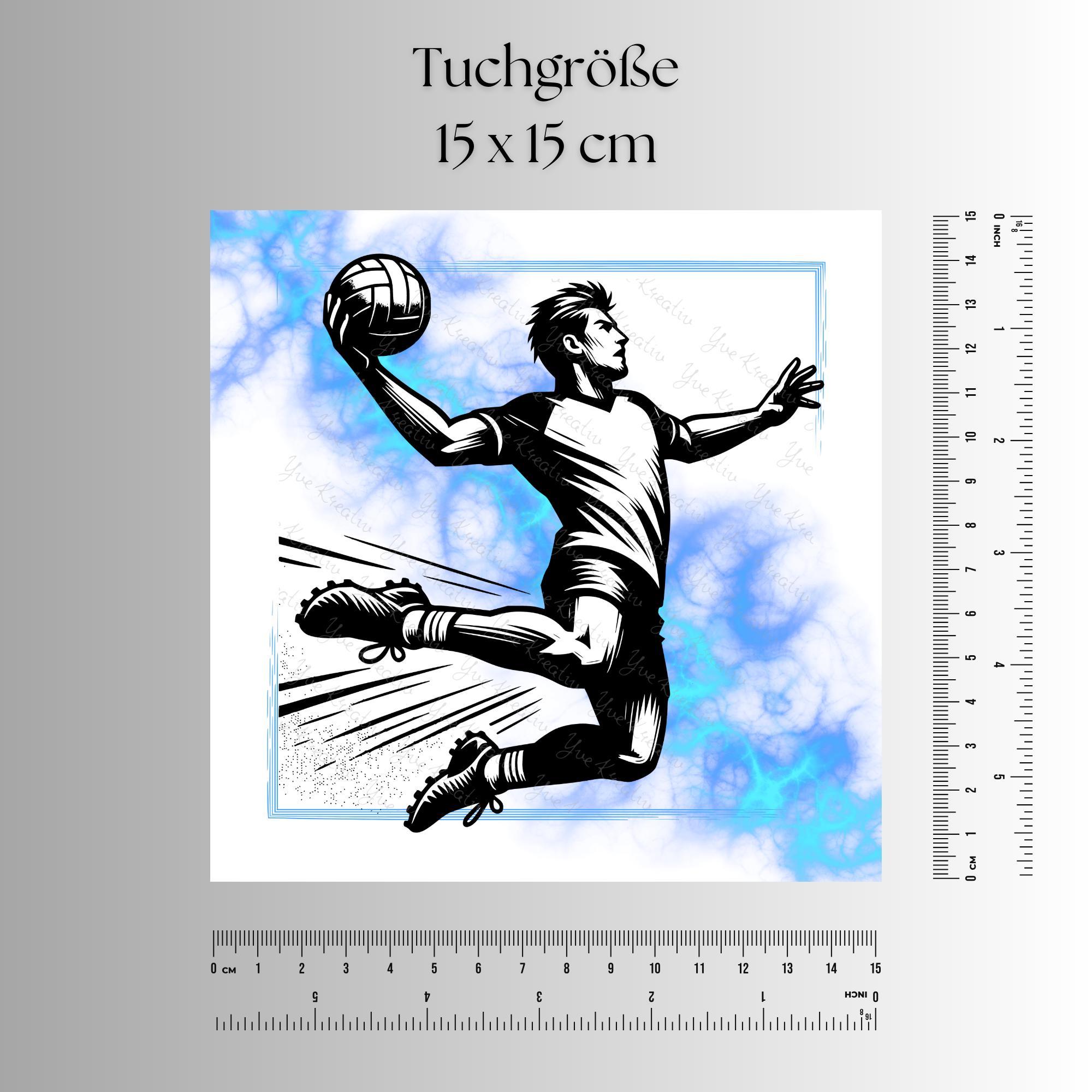 Brillenputztuch bedrucktes Mikrofasertuch für Brillen Tuch für Displays Handballspieler Geschenk Geburtstag Handballer #SP28