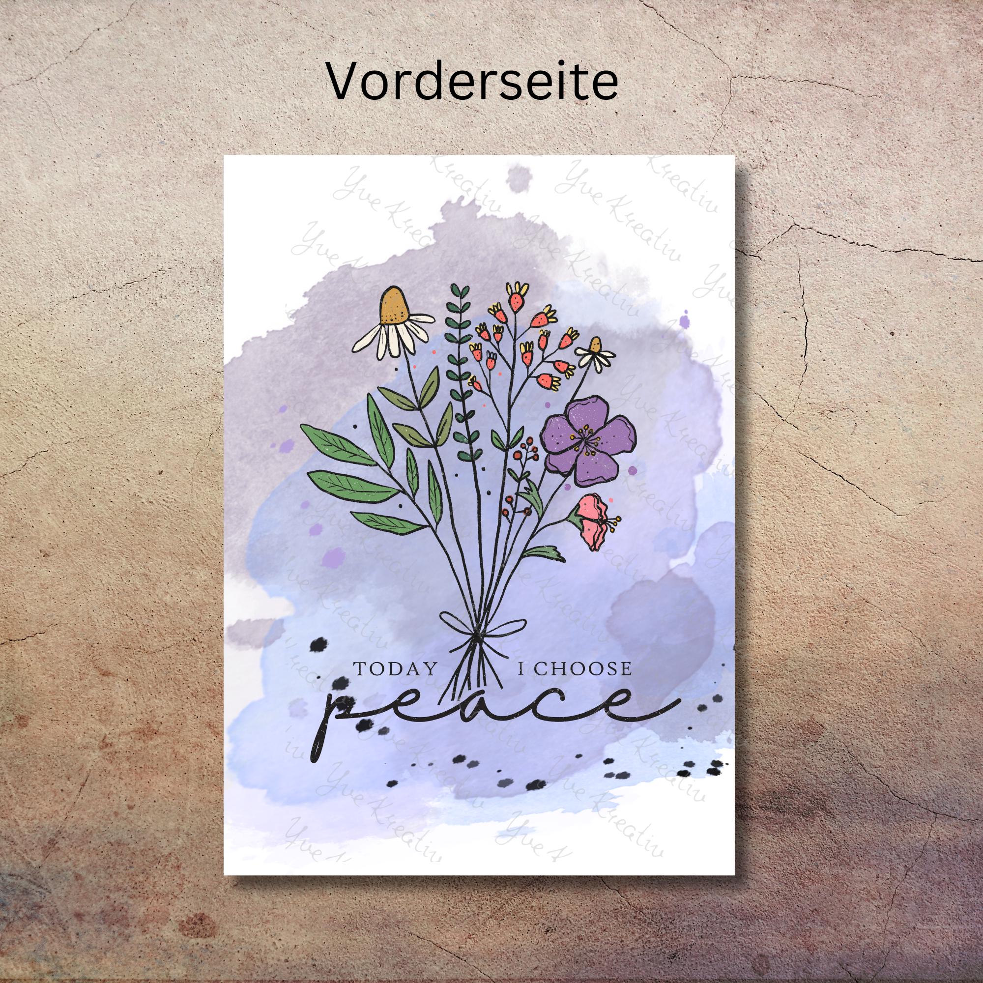 Postkarte, Grußkarte, Karte zum Geburtstag, Motivation, Aufmunterung I Blüten #PLS