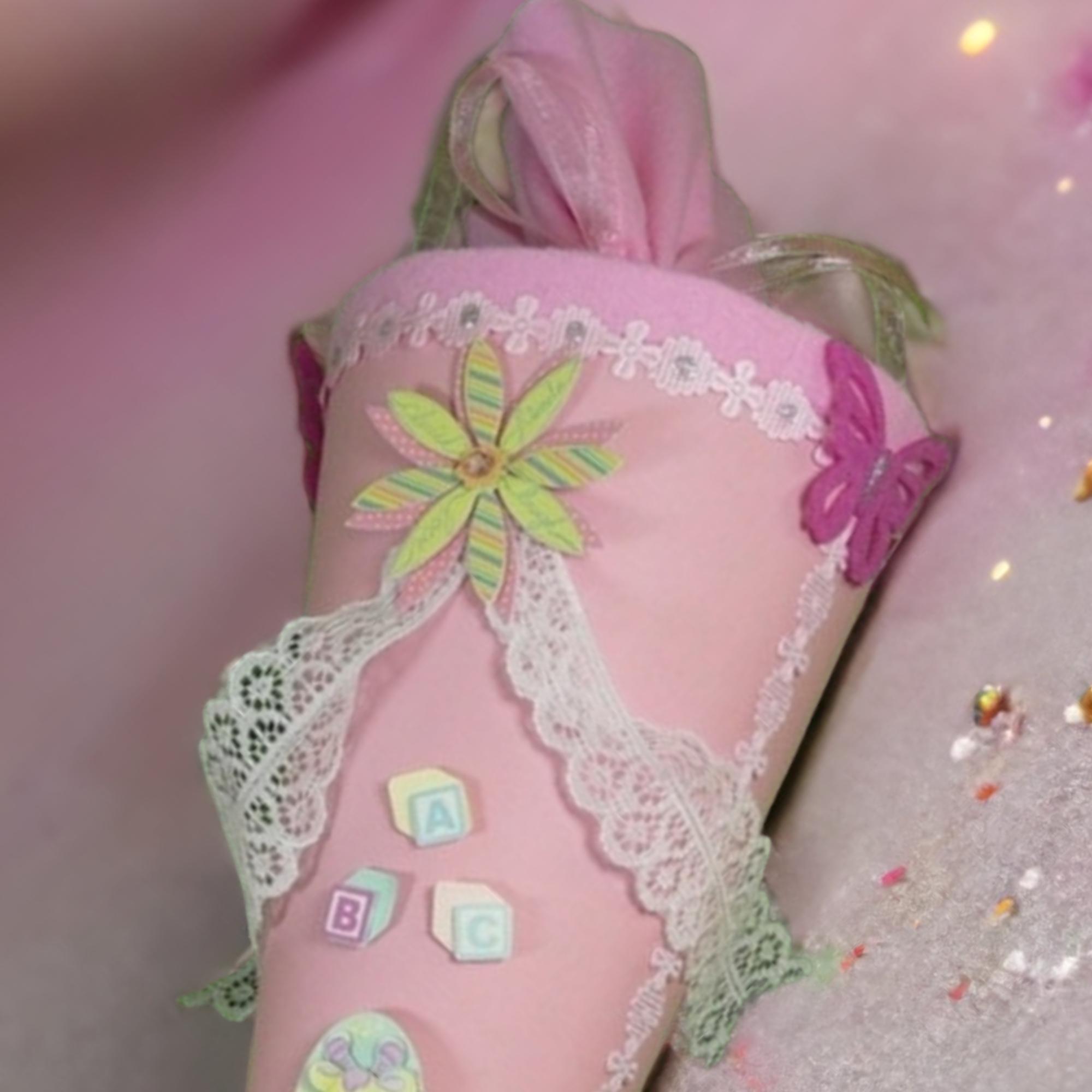 Schultüte Mädchen Giraffe rosa Zuckertüte für ersten Schultag Schulanfang Schulbeginn #613959986