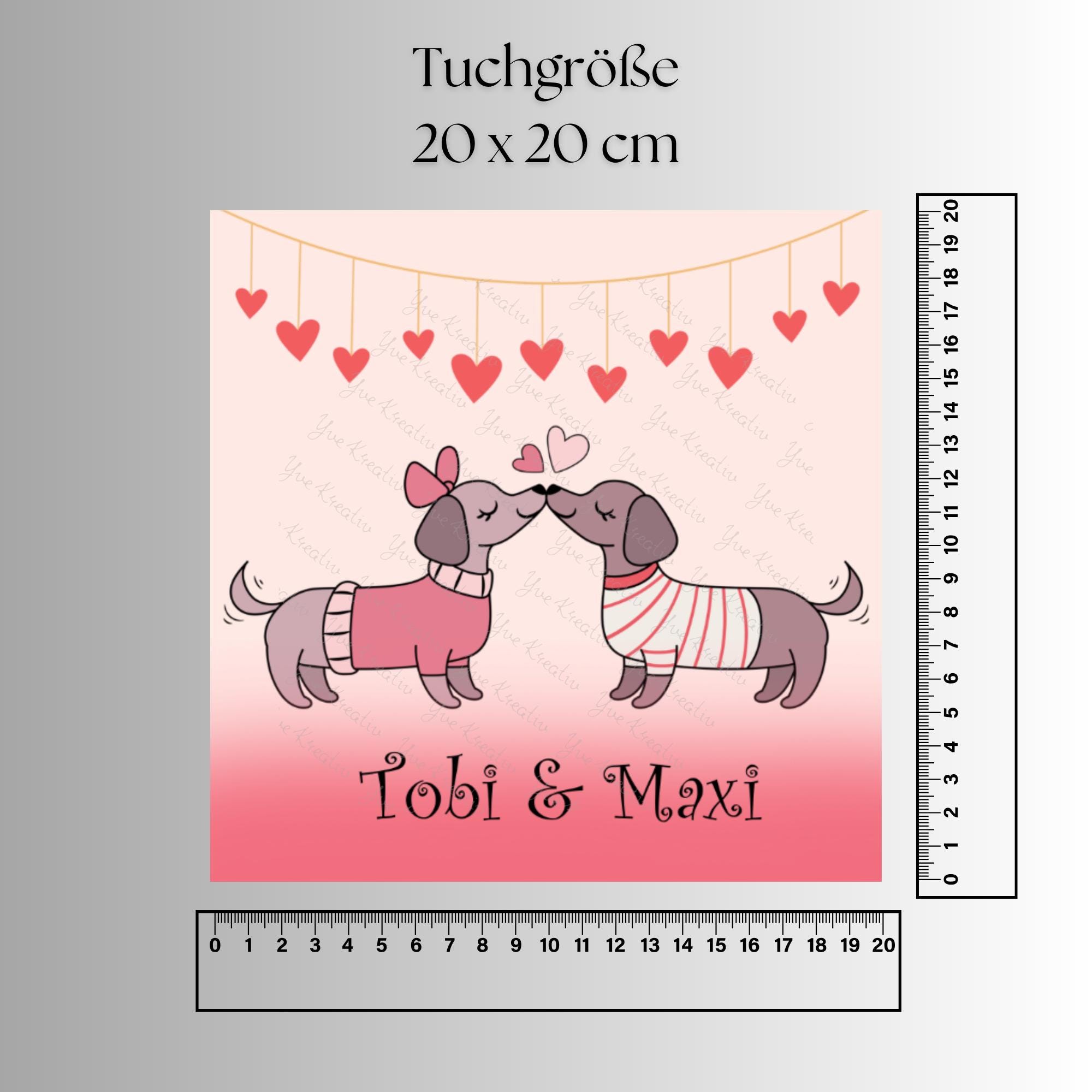 Brillenputztuch Dackel Pärchen personalisiert Hochzeit Geschenk Verlobung Paar bedrucktes Mikrofasertuch für Brillen Displays #HO11P Brillenputztuch Dackel Pärchen personalisiert Hochzeit Geschenk Verlobung Paar bedrucktes Mikrofasertuch für Brillen Displays #HO11P