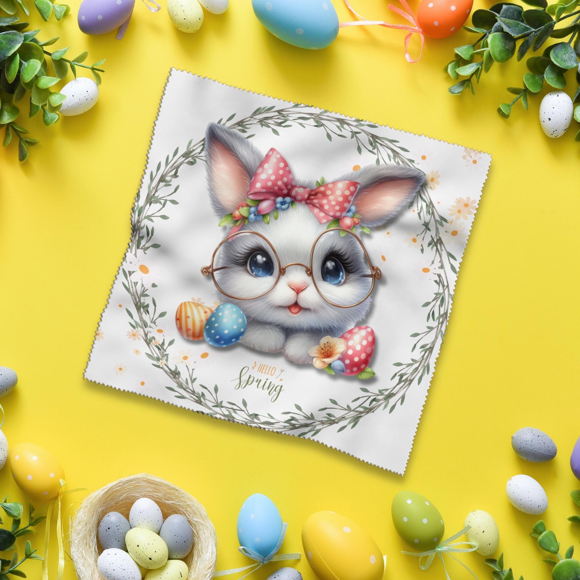 Brillenputztuch Geschenk zu Ostern bedrucktes Mikrofasertuch Ostergeschenk für Brillen Kameratuch Tuch für Displays Objektive  #OS11