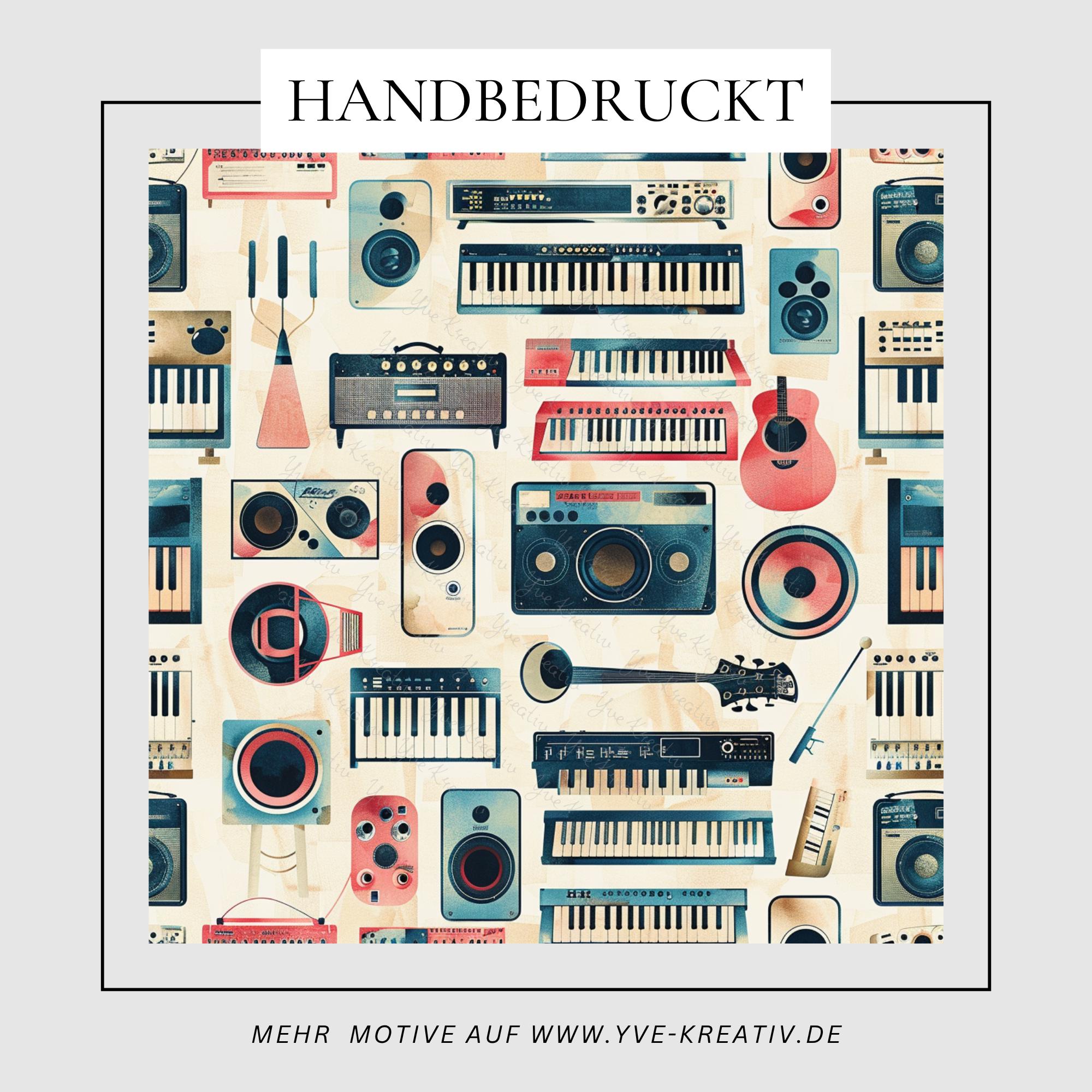 Brillenputztuch Musik Nostalgie bedrucktes Mikrofasertuch für Sonnenbrille Displays Handy Geschenk Musiker Mitbringsel Musiklehrer #BM
