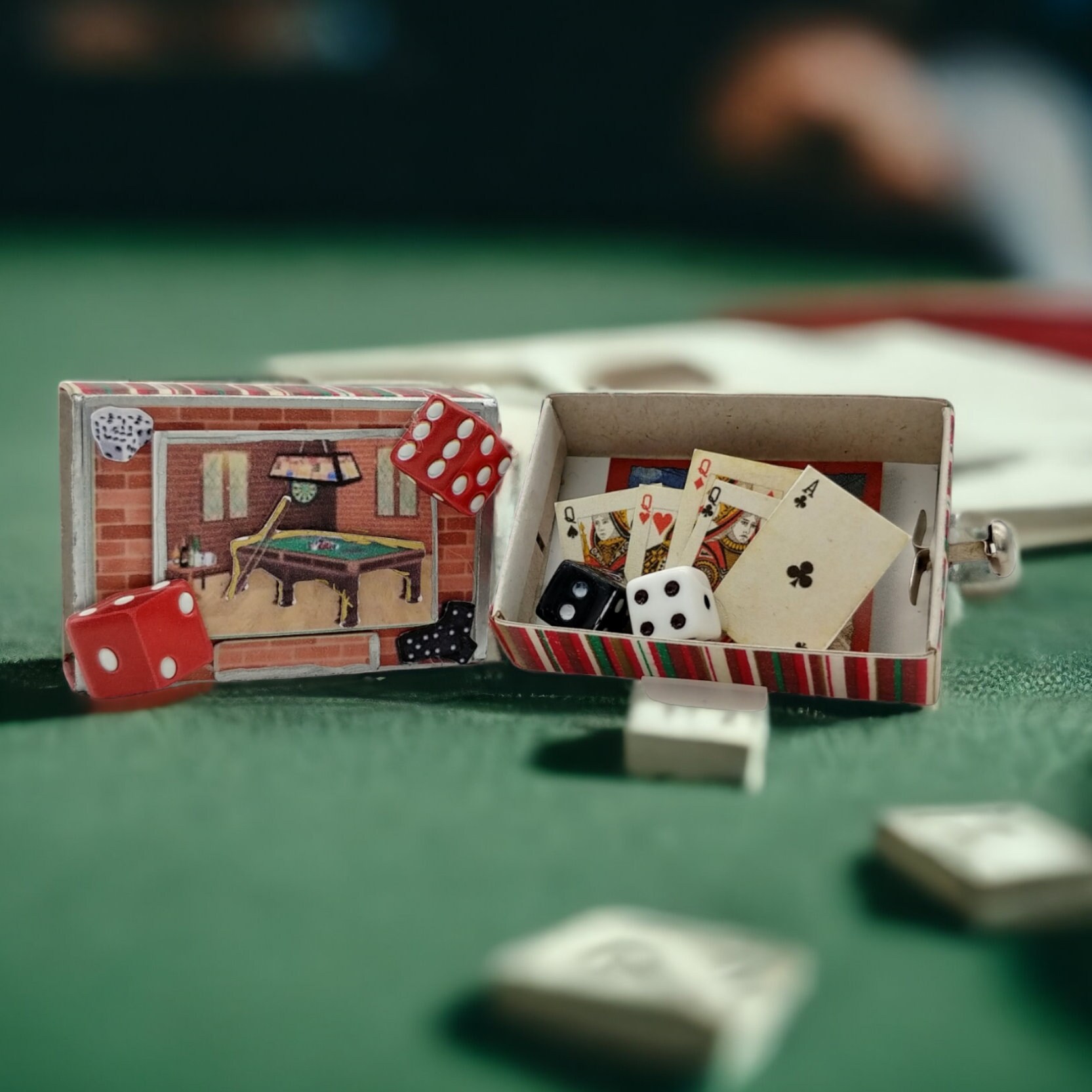 Geldgeschenk – Diorama - Gutschein - Miniaturschachtel "Casino"