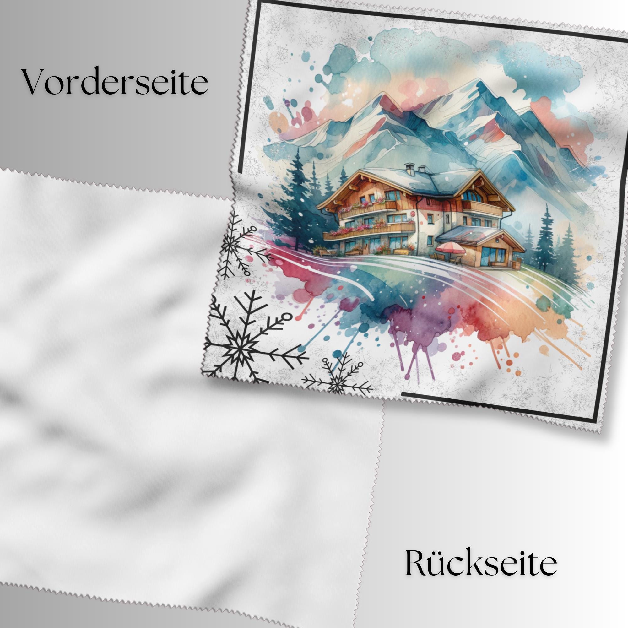 Brillenputztuch – Individuell bedrucktes Mikrofasertuch für Brillen, Displays & mehr | Perfektes Geschenk zum Winterurlaub #SP20