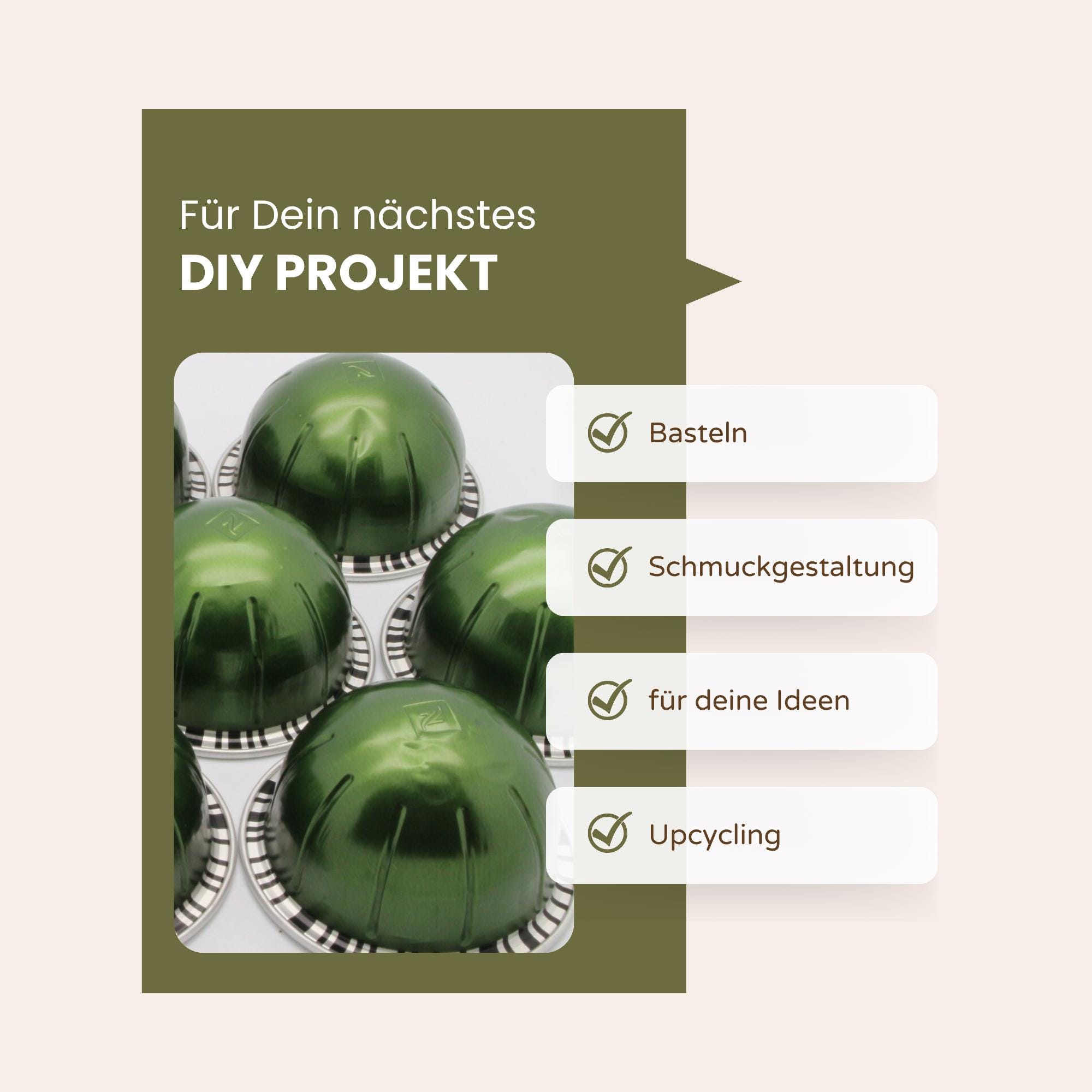 10 leere GROSSE Kaffeekapseln Farbe : dunkel grün zum Basteln Gestalten Bastelmaterial DIY Schmuckherstellung Zubehör #KVS 10 leere GROSSE Kaffeekapseln Farbe : dunkel grün zum Basteln Gestalten Bastelmaterial DIY Schmuckherstellung Zubehör #KVS