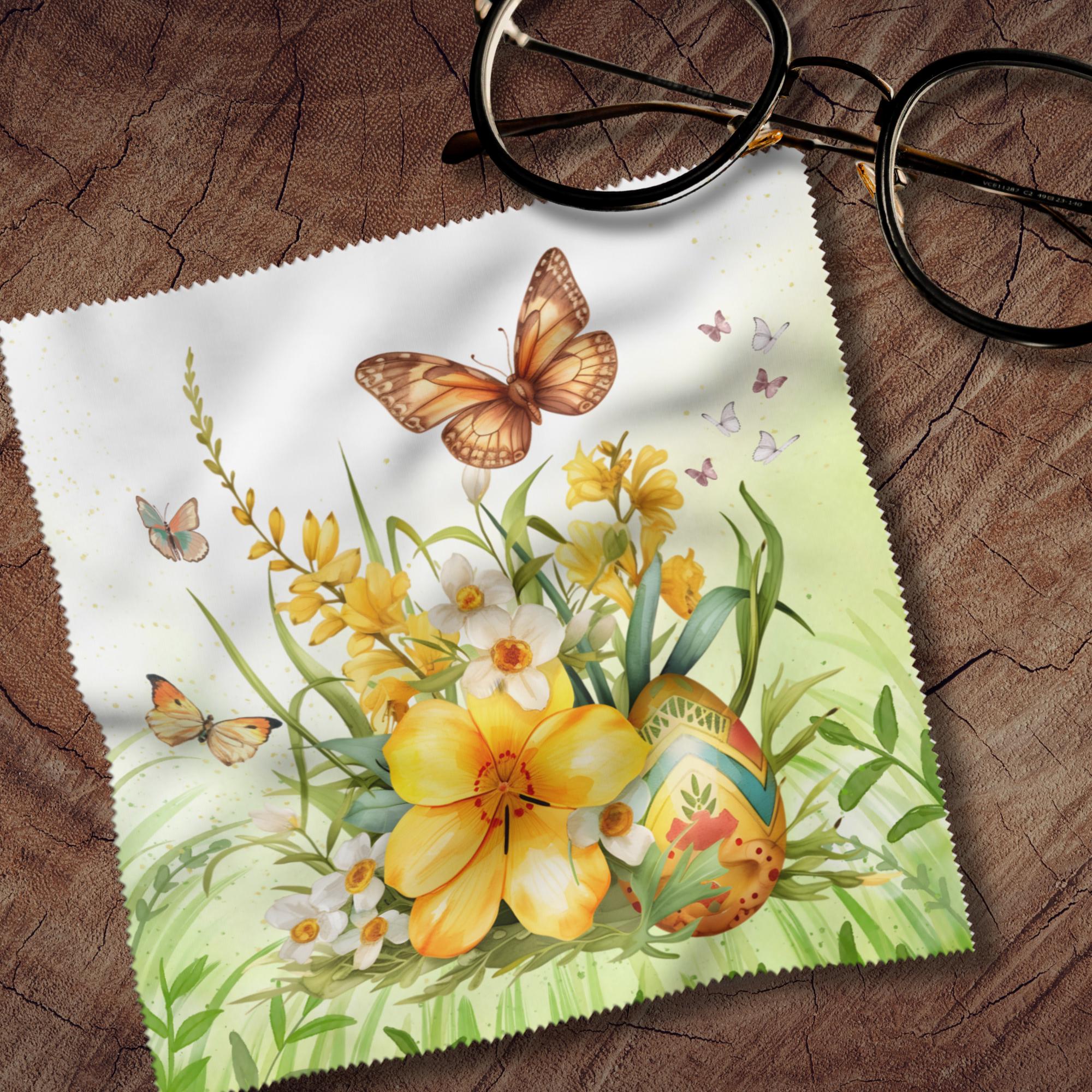 Brillenputztuch Geschenk zu Ostern bedrucktes Mikrofasertuch Ostergeschenk für Brillen Kameratuch Brillentuch für Displays Objektive   #OS20