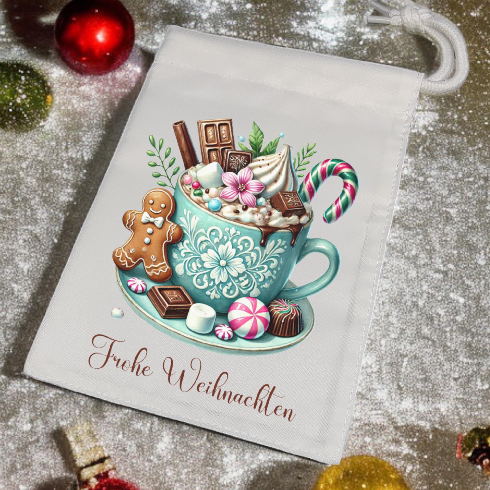 Geschenksäckchen, Weihnachtsgeschenkbeutel, Stoffsäckchen, Stofftasche, Stoffbeutel, Verpackung, Geschenkverpackung  #GSSUB