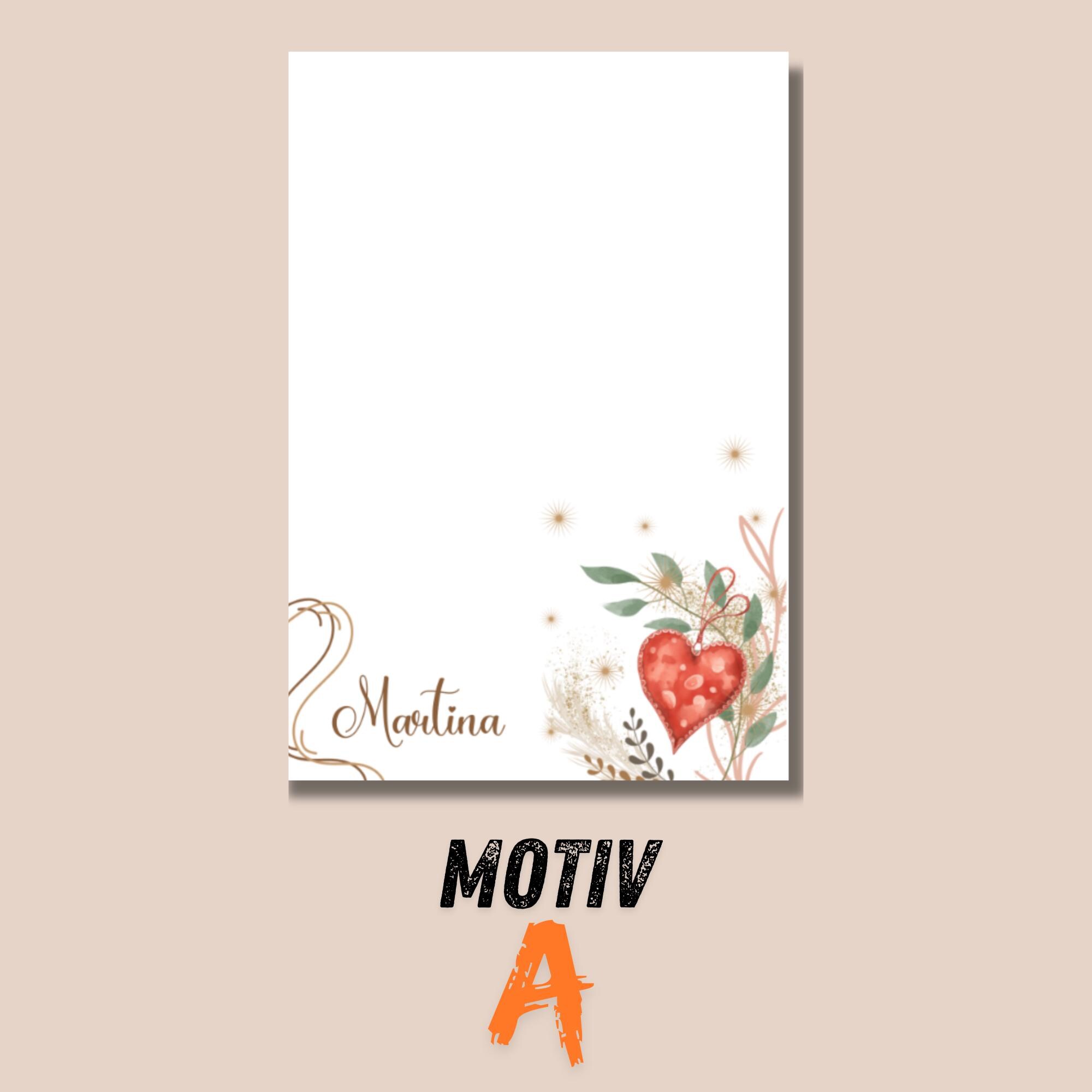 Notizblock personalisierbar 50 Zettel, 4 Motiv zur Auswahl, A6 Block Schreibblock Zettelblock Abreisblock mit Leimbindung #A6K50 Notizblock personalisierbar 50 Zettel, 4 Motiv zur Auswahl, A6 Block Schreibblock Zettelblock Abreisblock mit Leimbindung #A6K50