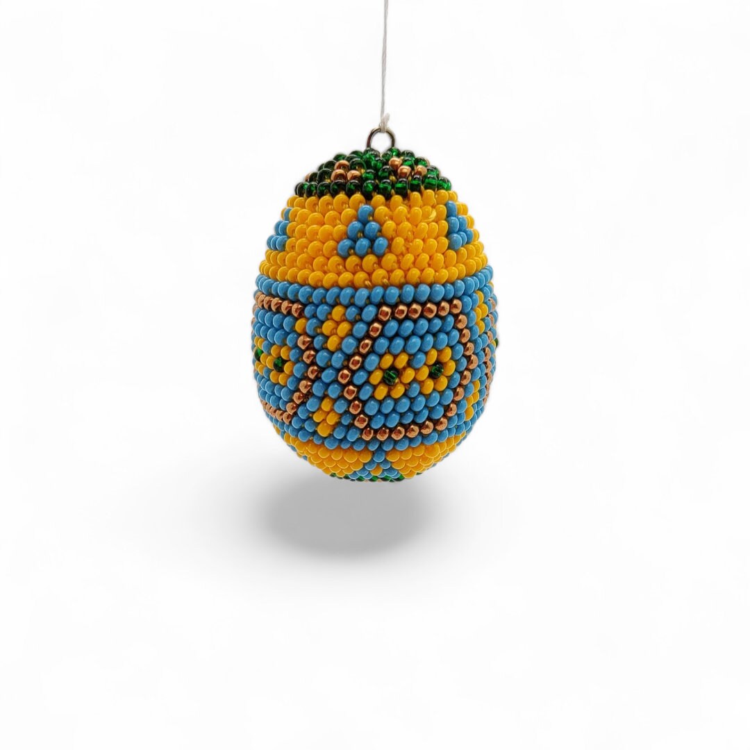 Osterei - Dekoei aus hunderten Miniperlen gehäkelt Osterdekoration Osterschmuck zum Aufhängen #781483921