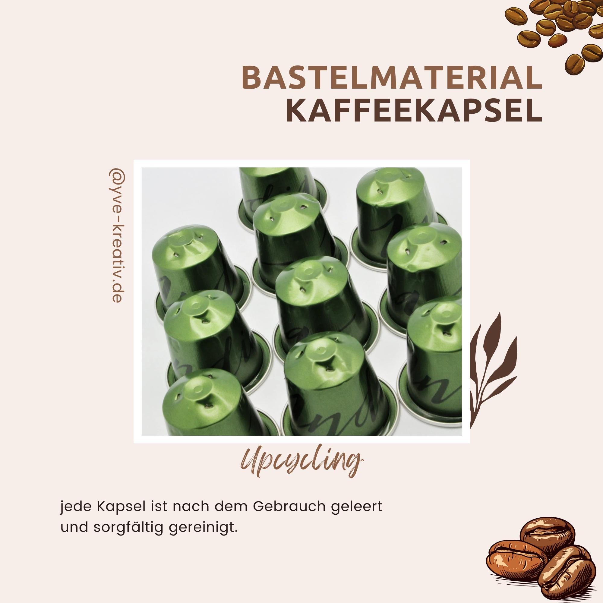 10 leere Kaffeekapseln Farbe grün zum Basteln Gestalten Bastelmaterial DIY Schmuckherstellung Zubehör #KNS 10 leere Kaffeekapseln Farbe grün zum Basteln Gestalten Bastelmaterial DIY Schmuckherstellung Zubehör #KNS