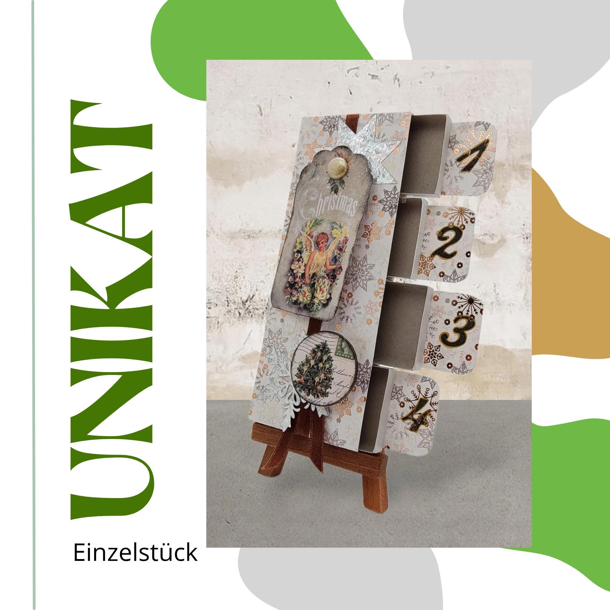 Adventskalender zum Befüllen aus 4 Streichholzschachteln Upcycling kleine Adventsgeschenke Geldgeschenk Weihnachten Mitbringsel #627796189 Adventskalender zum Befüllen aus 4 Streichholzschachteln Upcycling kleine Adventsgeschenke Geldgeschenk Weihnachten Mitbringsel #627796189