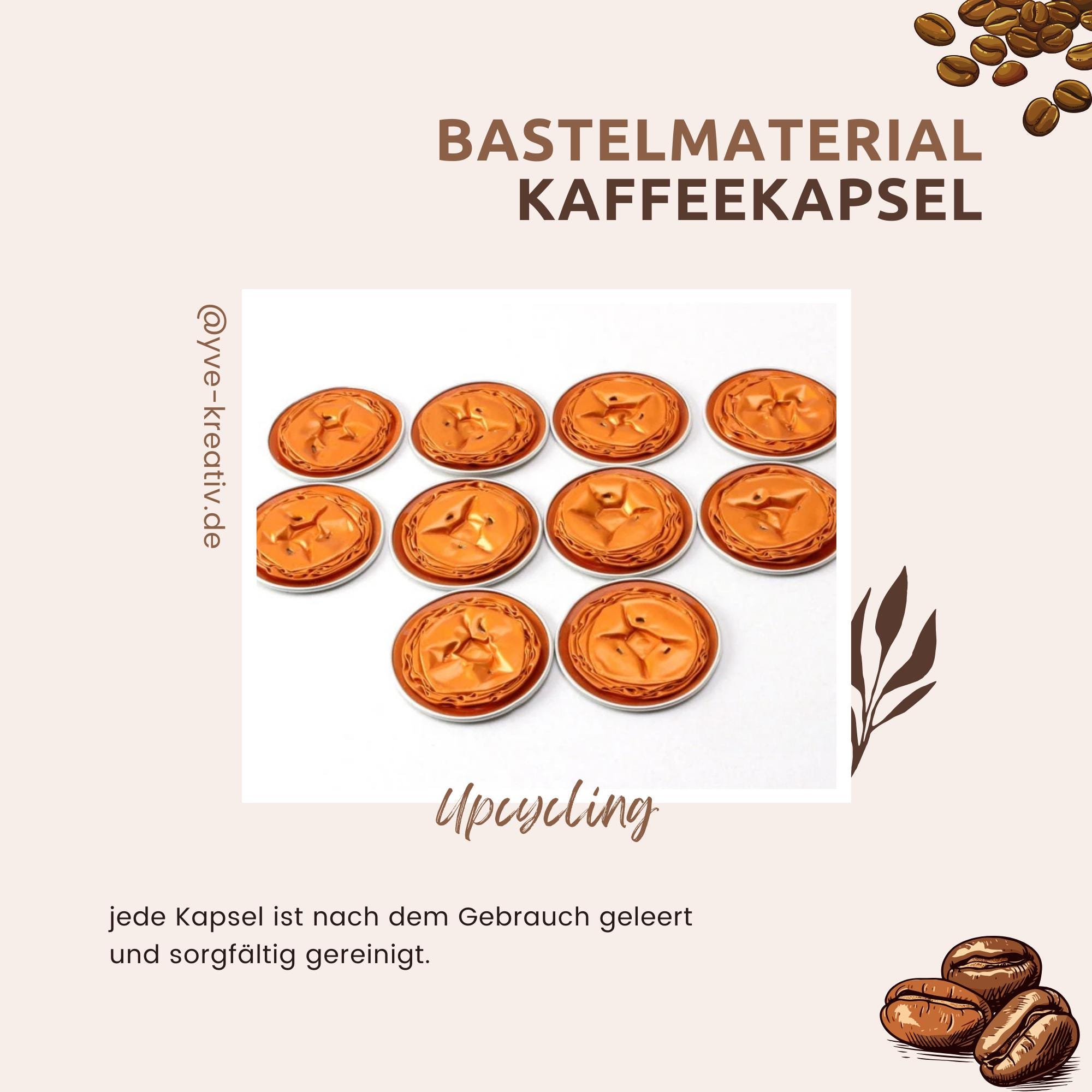 10 leere gepresste Kaffeekapseln Farbe orange zum Basteln Gestalten Bastelmaterial DIY Schmuckherstellung Zubehör #KNB 10 leere gepresste Kaffeekapseln Farbe orange zum Basteln Gestalten Bastelmaterial DIY Schmuckherstellung Zubehör #KNB