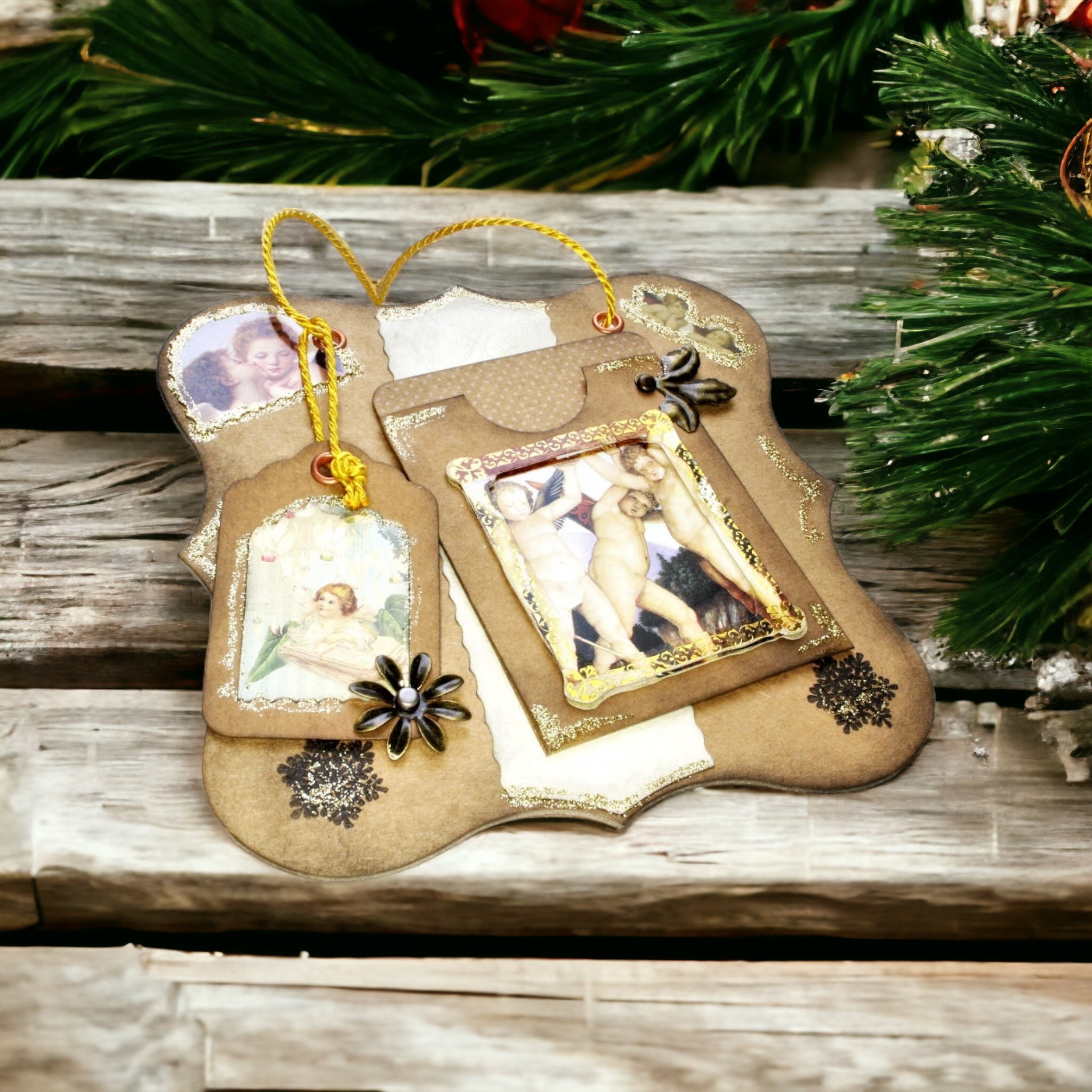 Weihnachtsbild für Geldgeschenke - Grußkarte - Gutschein - Wanddeko - xmas