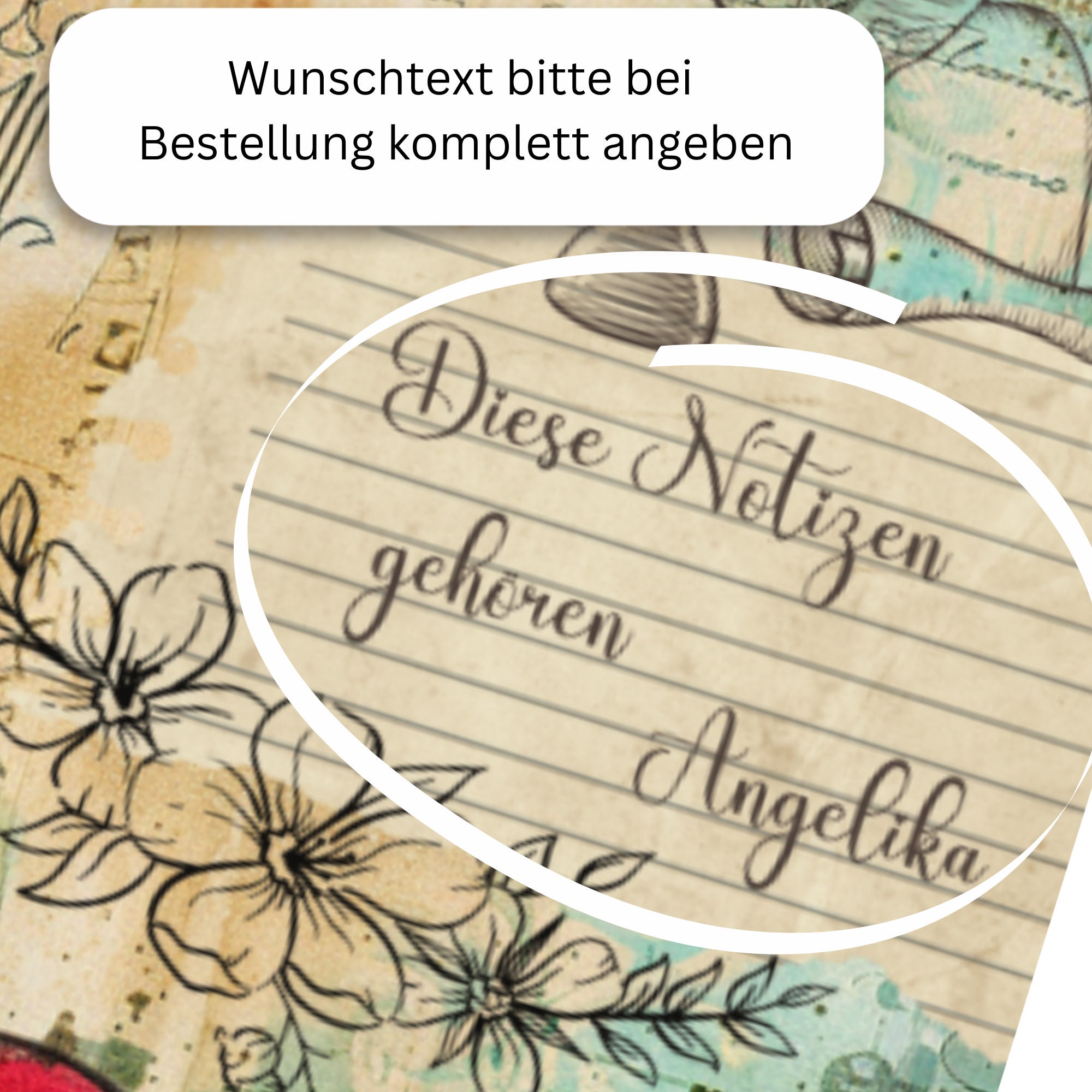 Notizblock personalisiert mit Namen oder Text DIN A6 Ringblock Schreibblock Notizbuch Zettelblock für Schule oder private Notizen #A6SO Notizblock personalisiert mit Namen oder Text DIN A6 Ringblock Schreibblock Notizbuch Zettelblock für Schule oder private Notizen #A6SO
