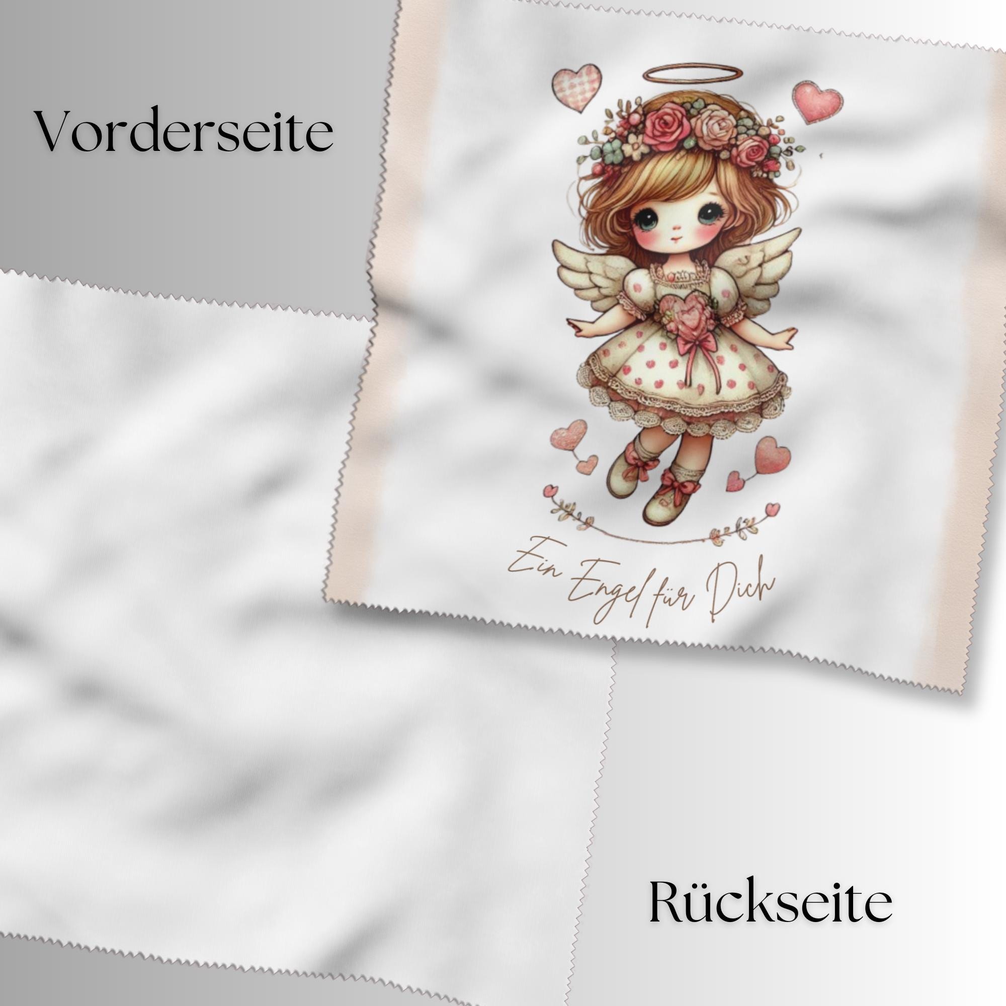 Brillenputztuch Mitbringsel Freundin Engel Geschenk Geburtstag Mama bedrucktes Mikrofasertuch für Brillen Tuch für Displays #FA22 Brillenputztuch Mitbringsel Freundin Engel Geschenk Geburtstag Mama bedrucktes Mikrofasertuch für Brillen Tuch für Displays #FA22