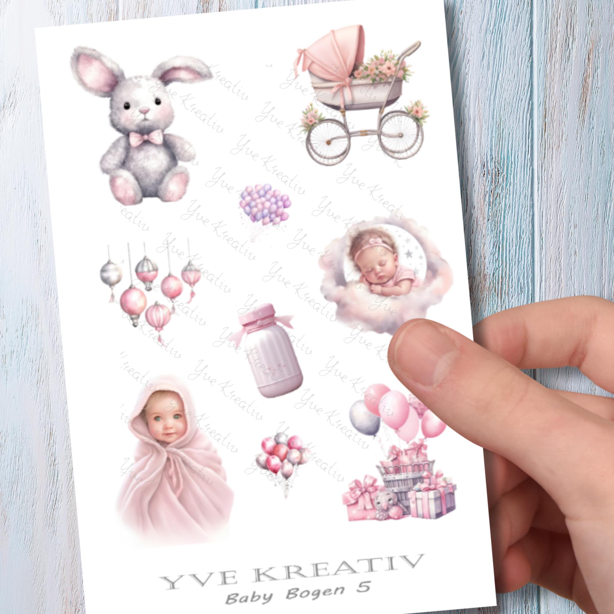2 Stickerbogen SET Baby Girl Aufkleber Babyparty Sticker Geburt | Sticker Set zur Auswahl in Weiß - Transparent - Matt - Glanz #SBA6 2 Stickerbogen SET Baby Girl Aufkleber Babyparty Sticker Geburt | Sticker Set zur Auswahl in Weiß - Transparent - Matt - Glanz #SBA6