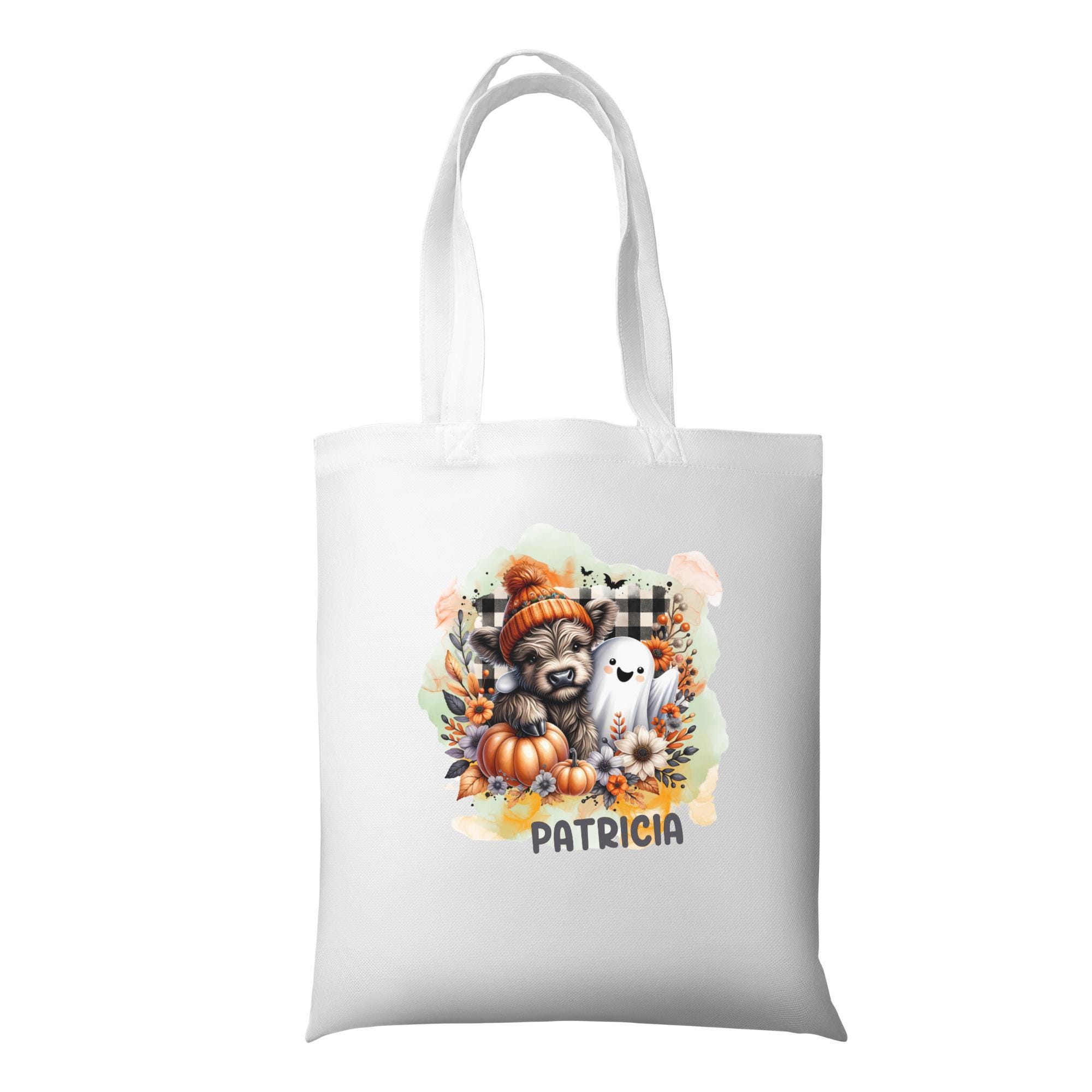 Stofftasche personalisierbar, Stoffbeutel, Einkaufstasche, Tasche zu Halloween oder als individuelles Geschenk zum Herbst  #STSUB