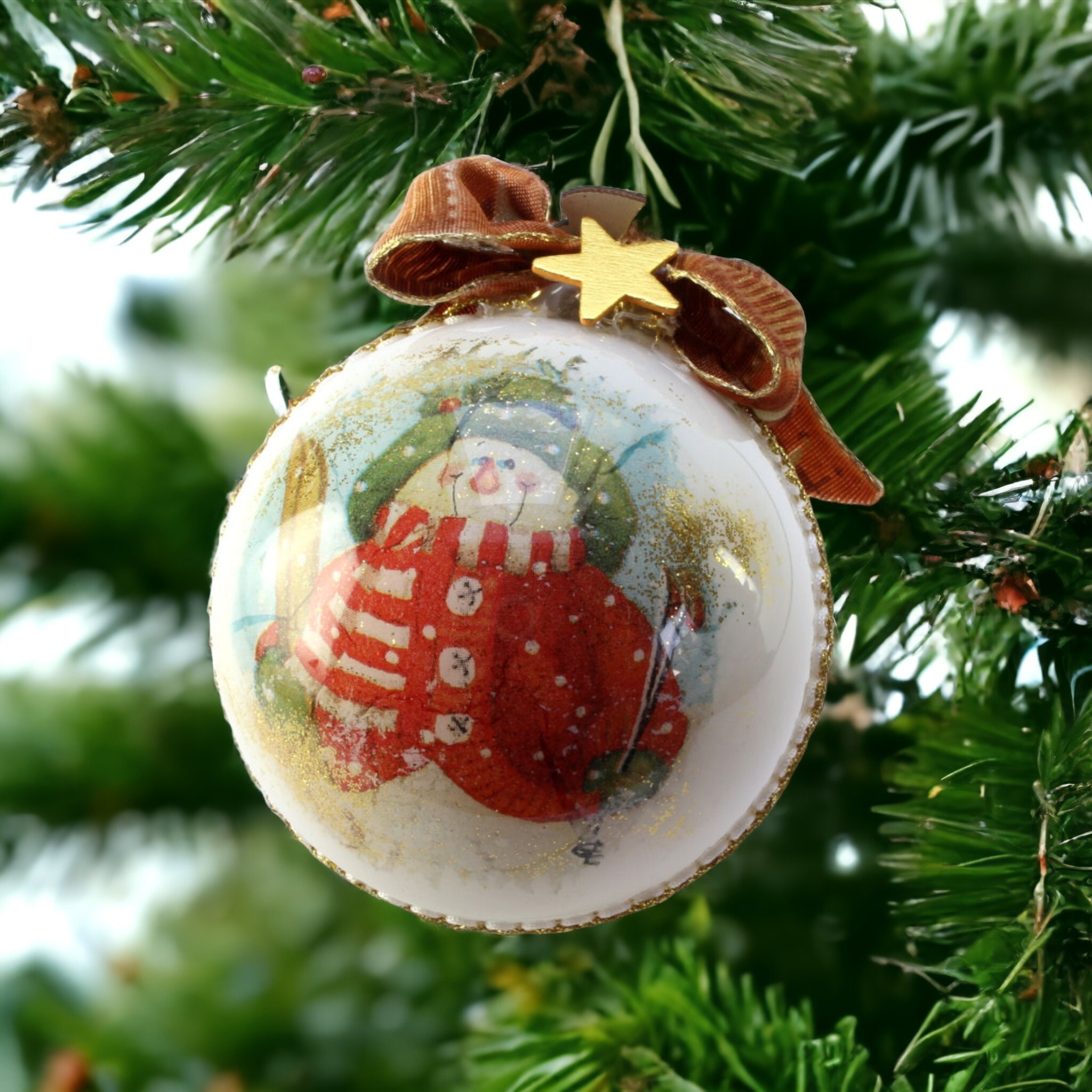 Christbaumkugel "Schneeman"