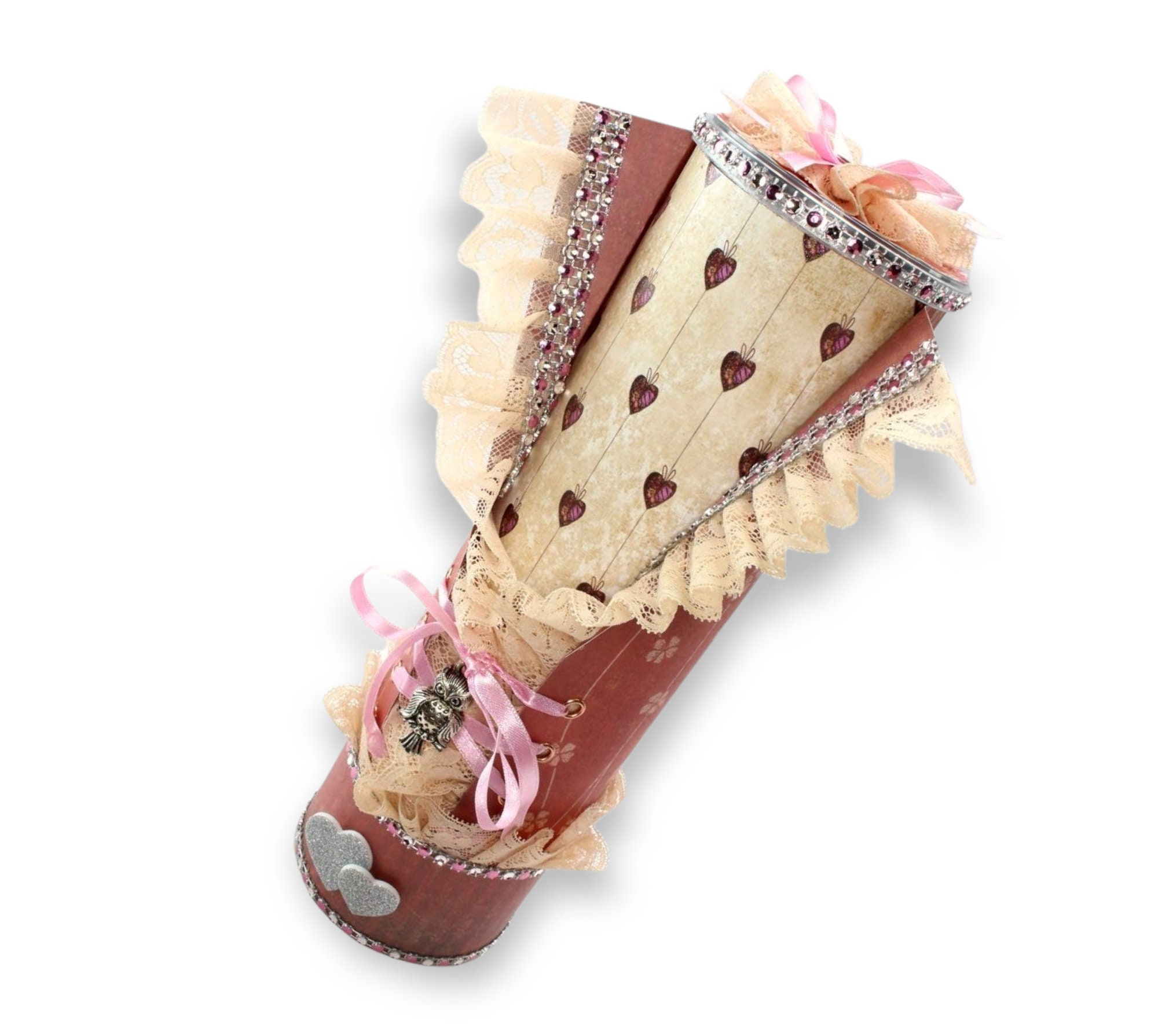 Zylinder Dose / Schachtel "Romantik" / Hochzeit Geschenk Zylinder Dose / Schachtel "Romantik" / Hochzeit Geschenk