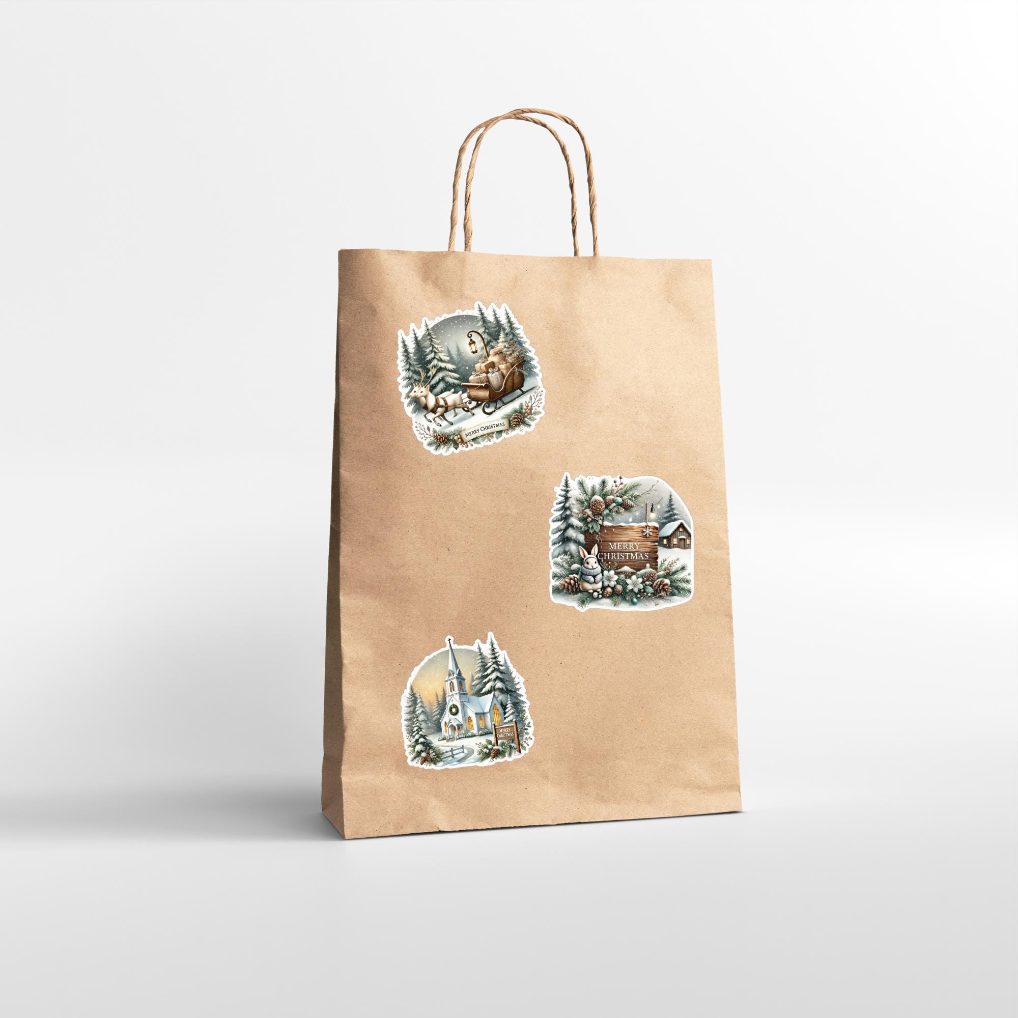 Aufkleber, große Sticker zu Weihnachten und Advent - 3 Aufkleber zur Auswahl in Weiß oder Transparent #SEG8 Aufkleber, große Sticker zu Weihnachten und Advent - 3 Aufkleber zur Auswahl in Weiß oder Transparent #SEG8