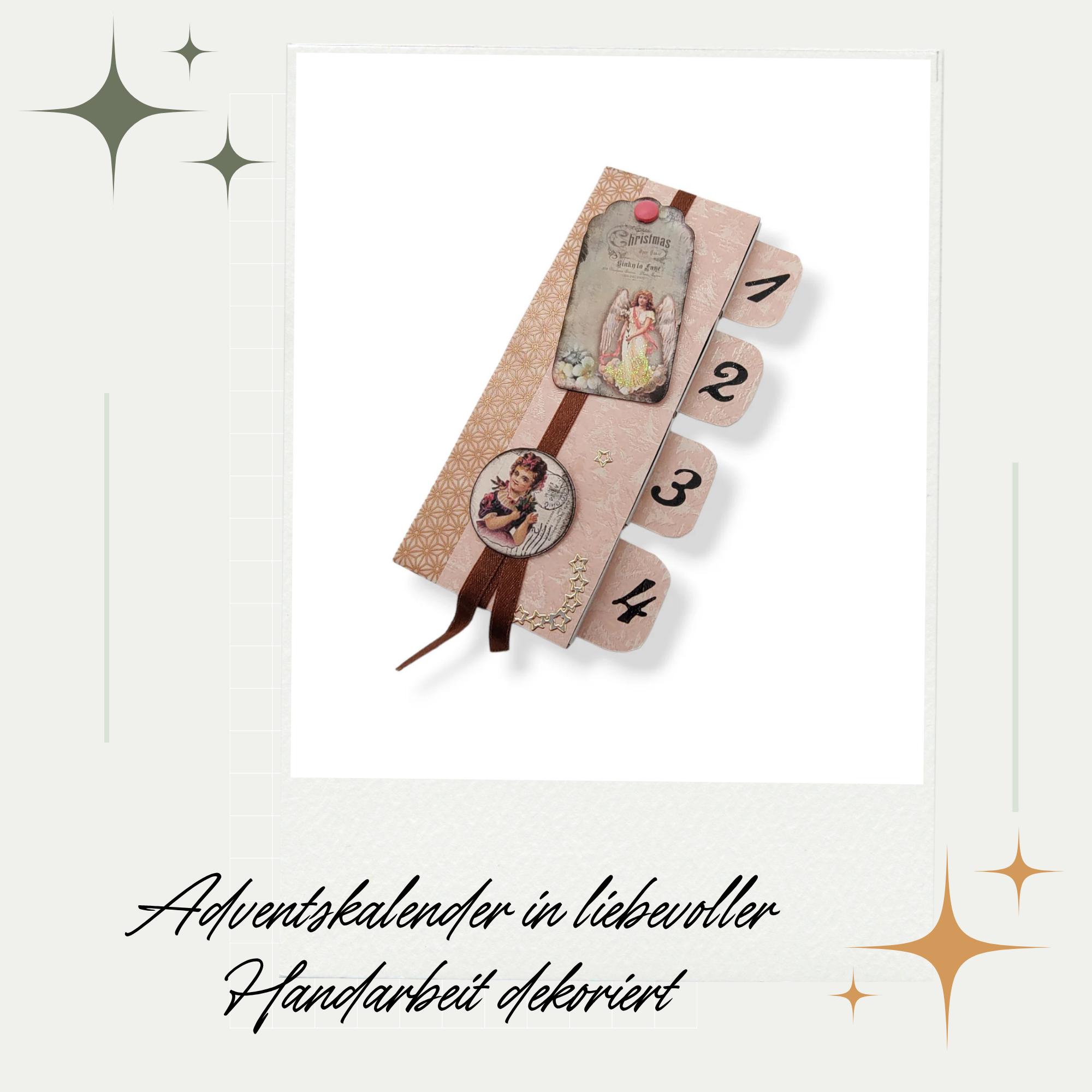Adventskalender zum Befüllen aus 4 Streichholzschachteln Upcycling kleine Adventsgeschenke Geldgeschenk Weihnachten Mitbringsel #627796301