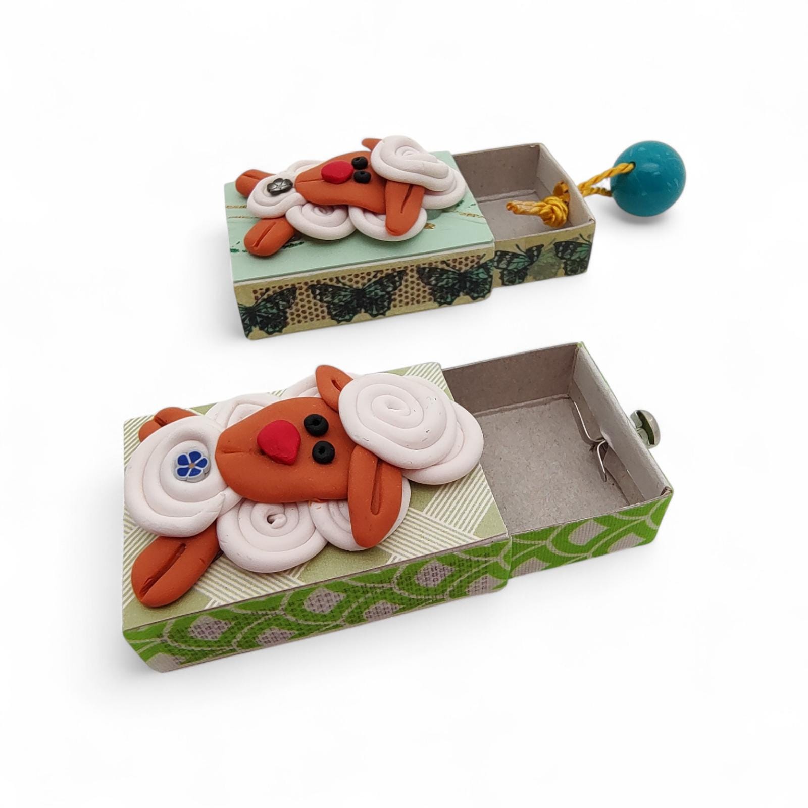 Kleine Schachtel für Geldgeschenke, verzierte Streichholzschachtel mit Schaf für Gutscheine und mehr  #613961030
