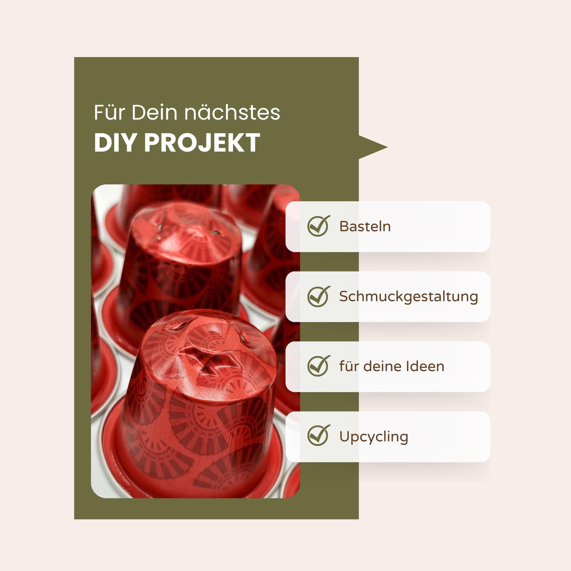 10 leere Kaffeekapseln Farbe rot "Fächermuster" zum Basteln Gestalten Bastelmaterial DIY Schmuckherstellung Zubehör #KNS 10 leere Kaffeekapseln Farbe rot "Fächermuster" zum Basteln Gestalten Bastelmaterial DIY Schmuckherstellung Zubehör #KNS