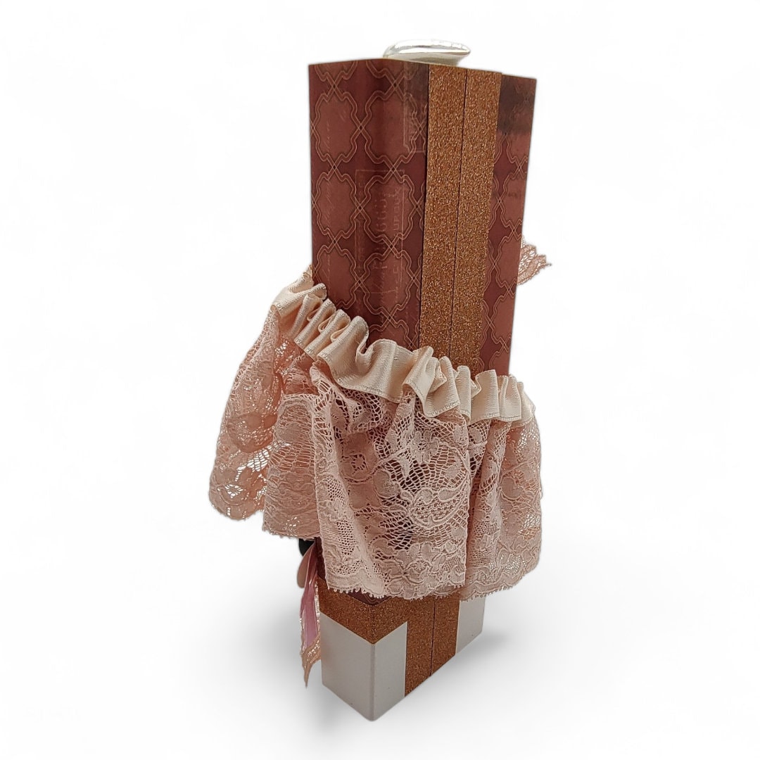 Geschenkschachtel "Hochzeit" mit Spitze und Kaffeekapseln verziert für Geld, Gutscheine, Theaterkarten  #613960924