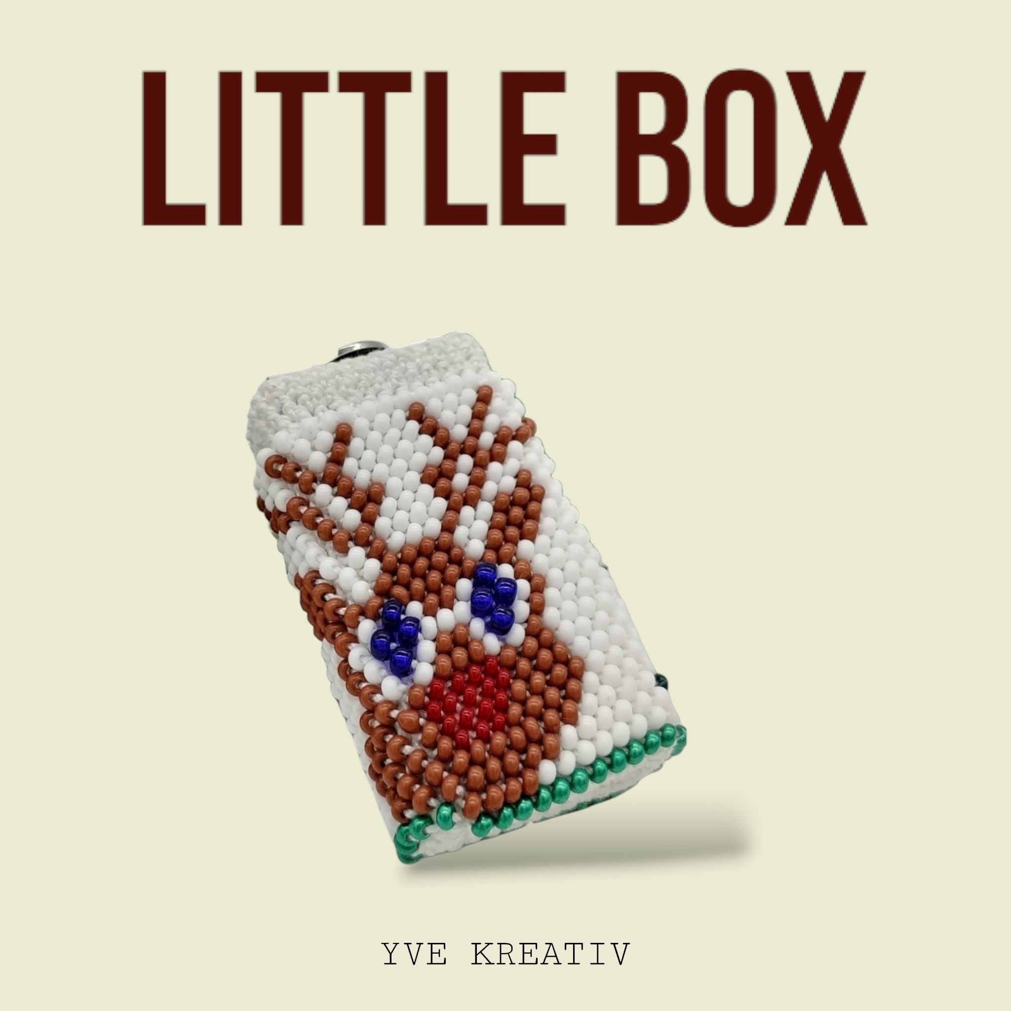 Kleine Schachtel, durch Perlenhäkeln verzierte Streichholzschachtel als originelle Geschenkverpackung für Geld, Gutscheine und mehr