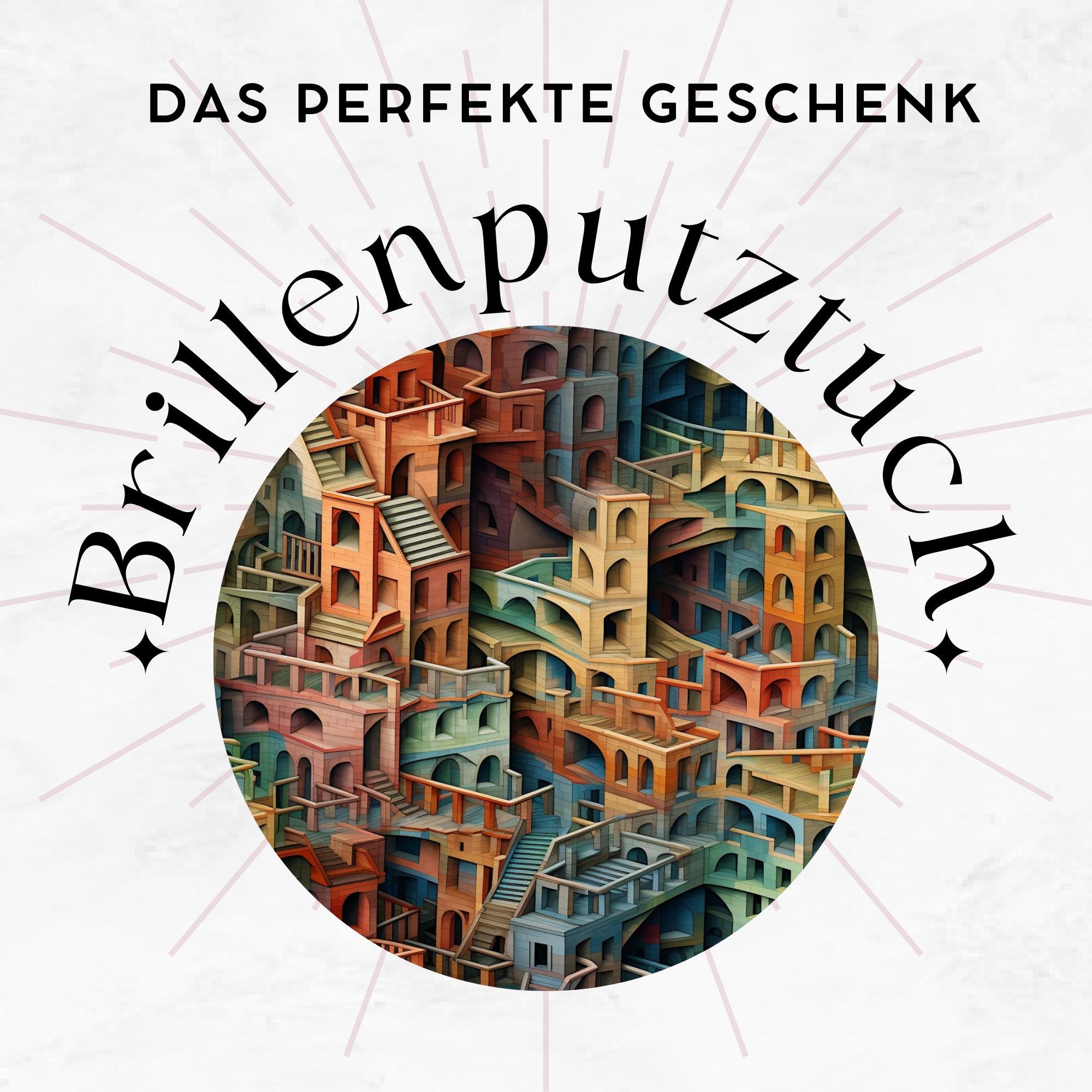 Brillenputztuch Op-Art bedrucktes Mikrofasertuch für Brille Sonnenbrille Displays Handyputztuch Brillentuch Mikrofaser #AL67