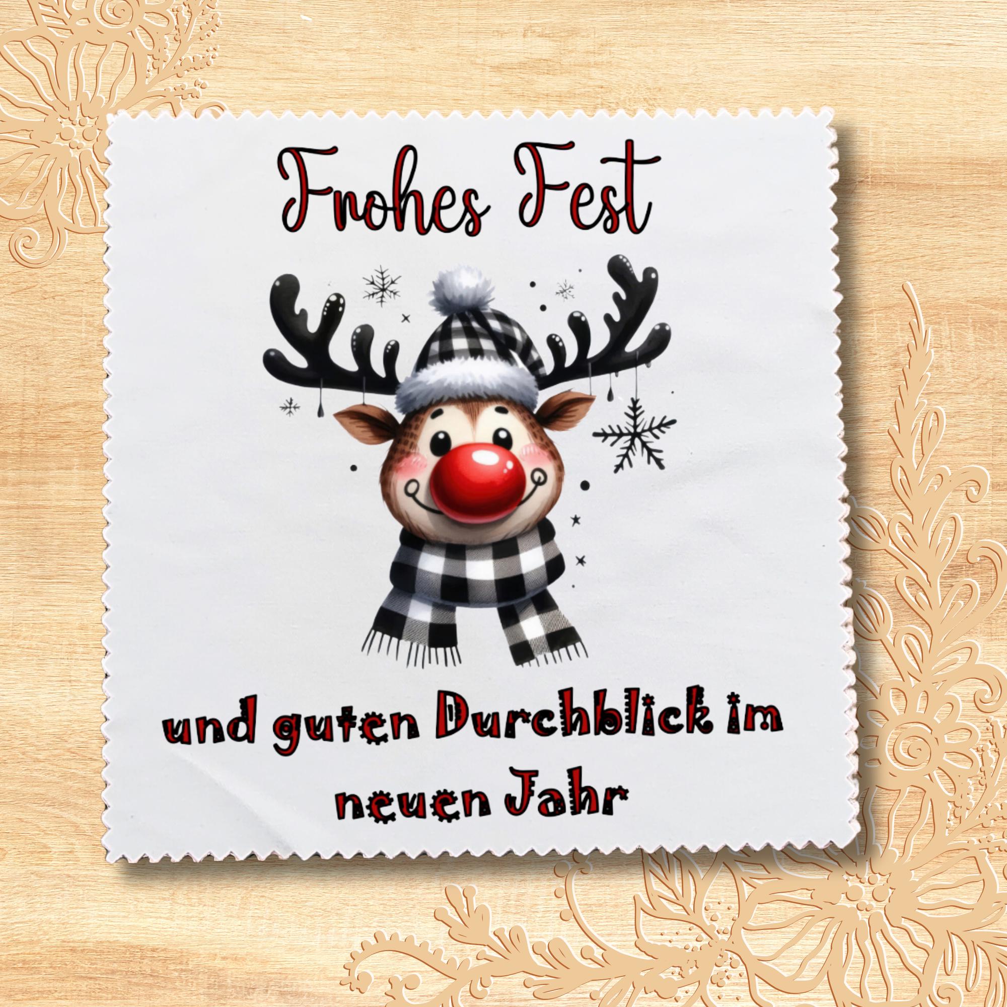 Brillenputztuch Weihnachten, Reinigungstuch für Brillen,  Brillentuch, Objektivreinigung, Displaytuch, Bildschirmtuch  #BM