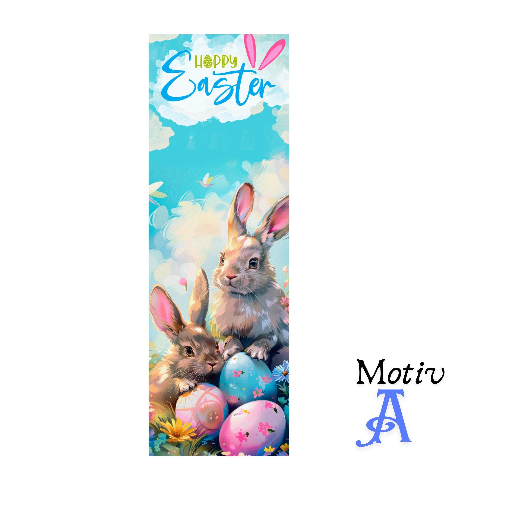 Lesezeichen aus Aluminium Geschenk zu Ostern Hase Osterhase Ostereier Bücher Bookmark - 2 Motive zur Auswahl  #LEALU