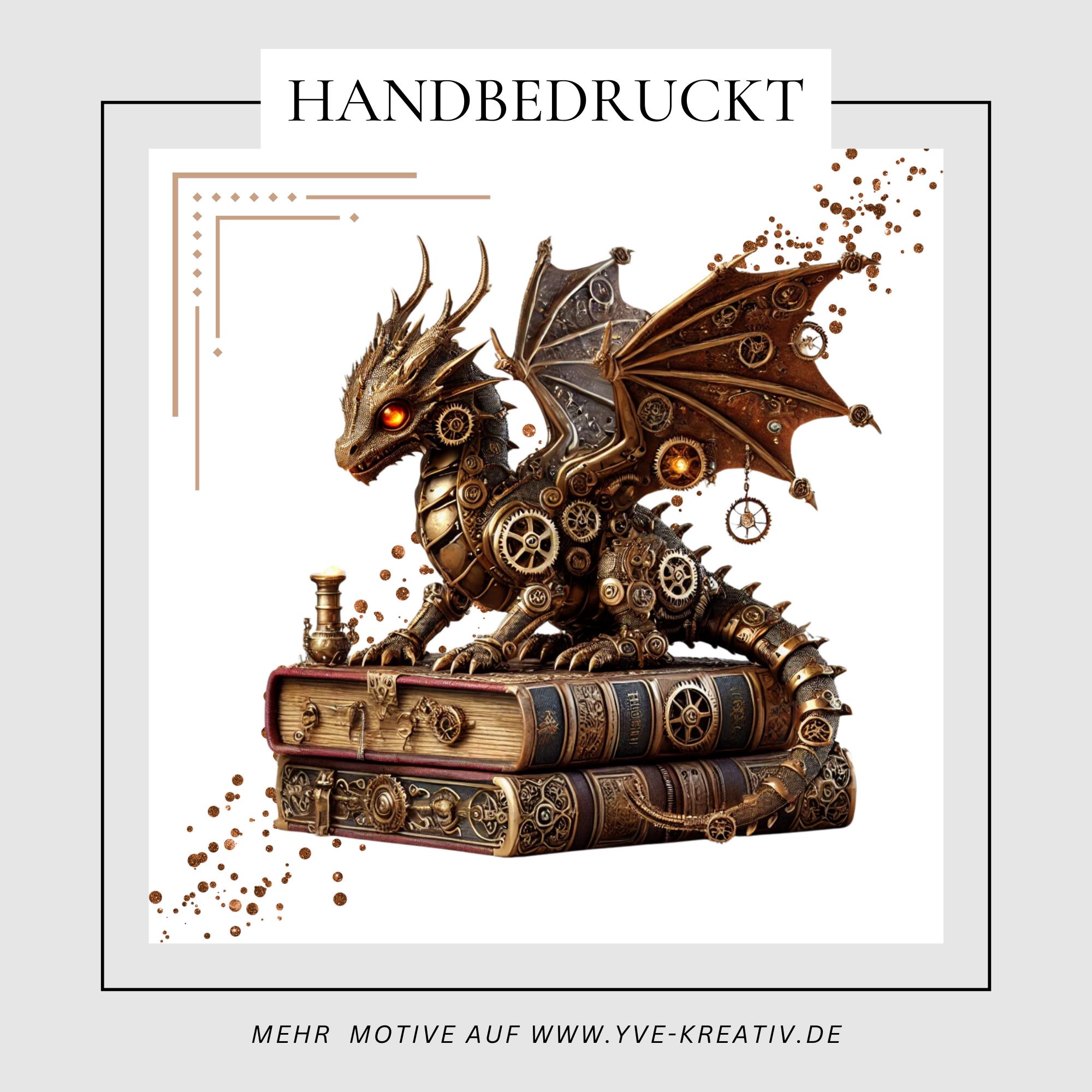 Brillenputztuch Steampunk Drachen ausgefallenes Geschenk bedrucktes Mikrofasertuch für Brillen Tuch für Displays  #FA21