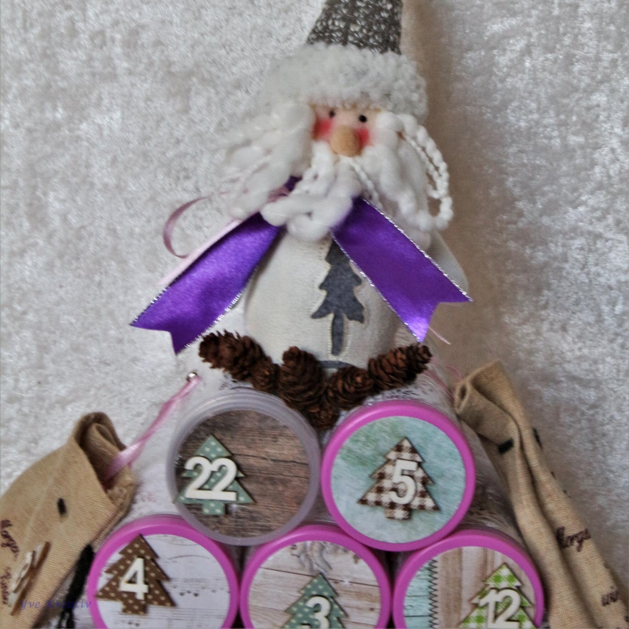 Adventskalender zum Befüllen aus 24 Dosen Upcycling zu Weihnachten Adventsdeko Adventskalender außergewöhnlich Geschenk Freundin #853462823