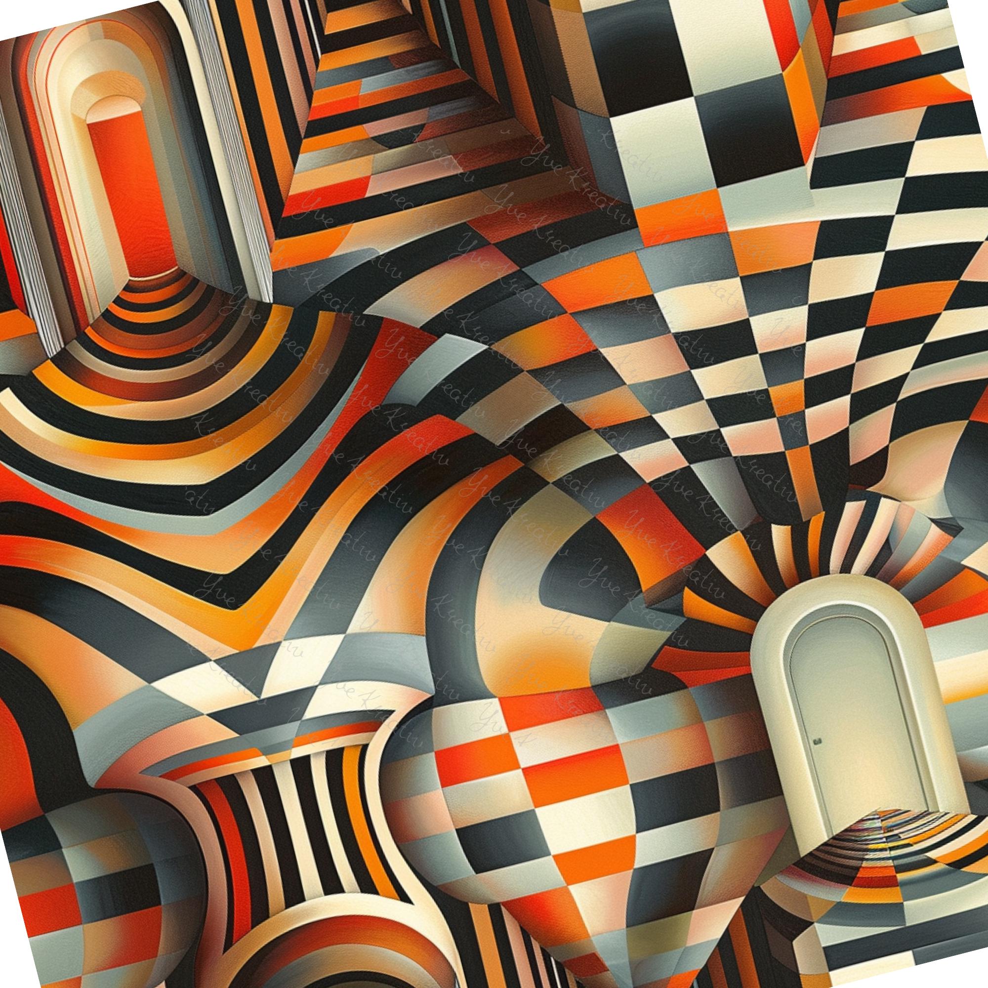 Brillenputztuch Op-Art bedrucktes Mikrofasertuch für Brille Sonnenbrille Displays Handyputztuch Brillentuch Mikrofaser #AL76