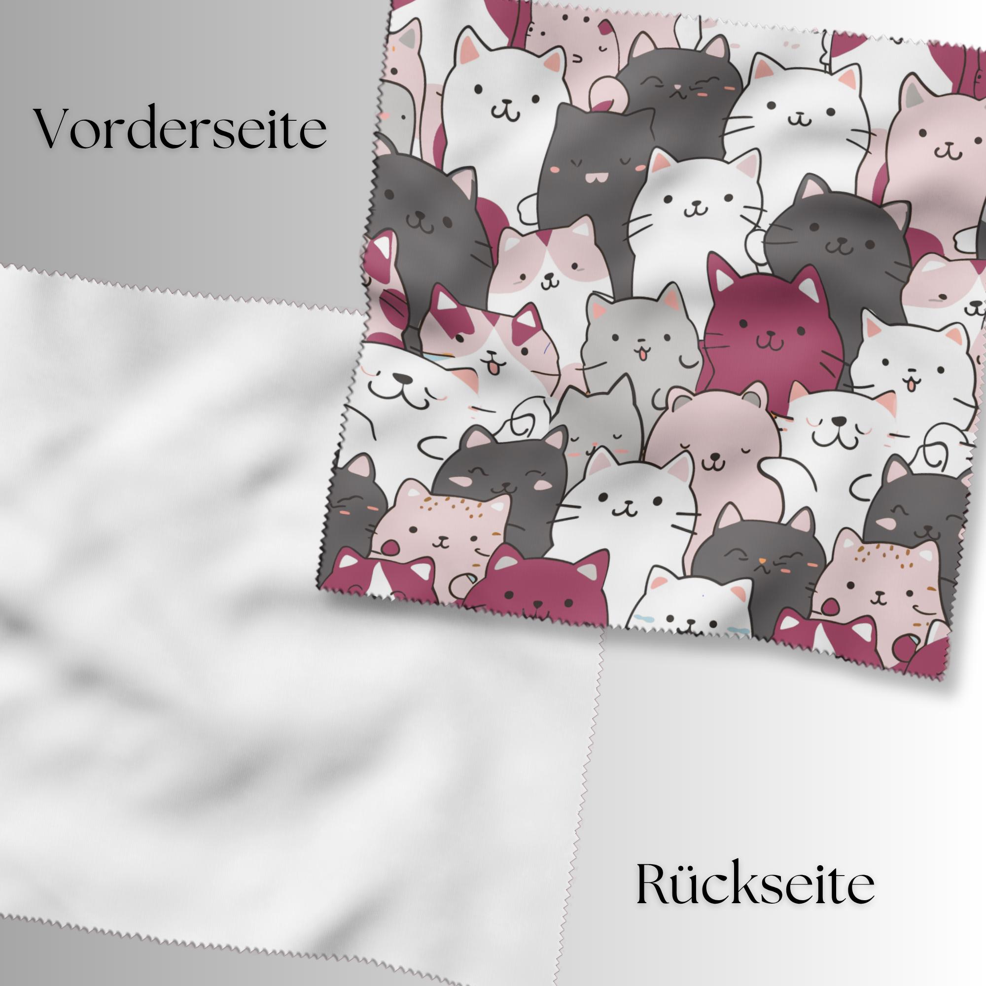 Brillenputztuch Katzen Geschenk Freundin Mitbringsel Katzenmama bedrucktes Mikrofasertuch für Sonnenbrille Brillentuch für Displays #TI148