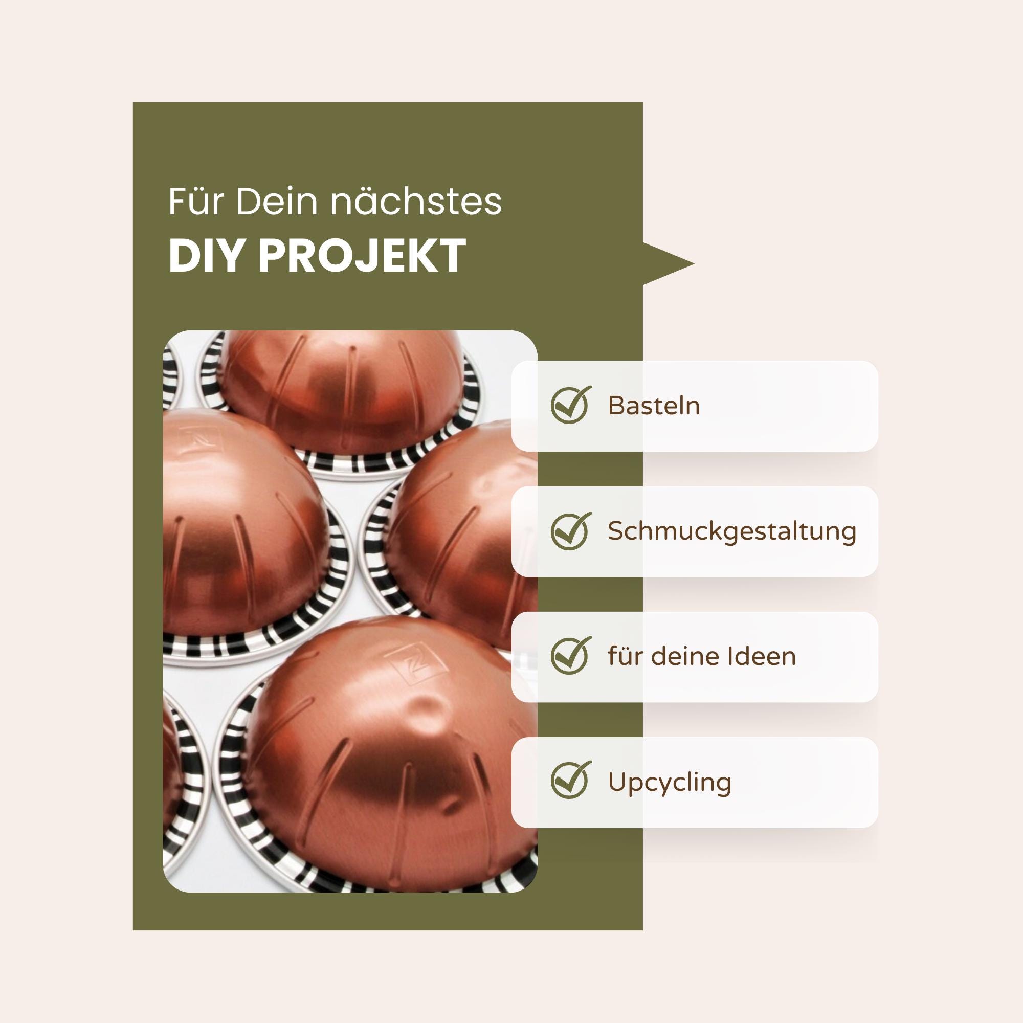 10 leere GROSSE Kaffeekapseln Farbe altrosa zum Basteln Gestalten Bastelmaterial DIY Schmuckherstellung Zubehör #KVS 10 leere GROSSE Kaffeekapseln Farbe altrosa zum Basteln Gestalten Bastelmaterial DIY Schmuckherstellung Zubehör #KVS